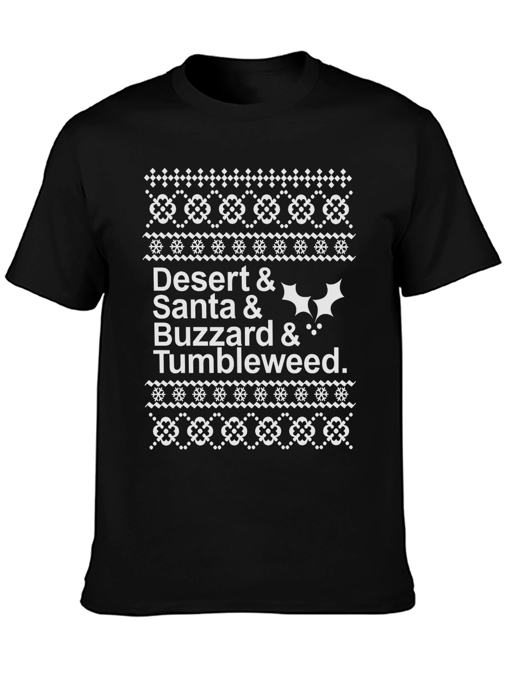 Desert Santa Buzzard Tumbleweed Ugly Christmas T-Shirt