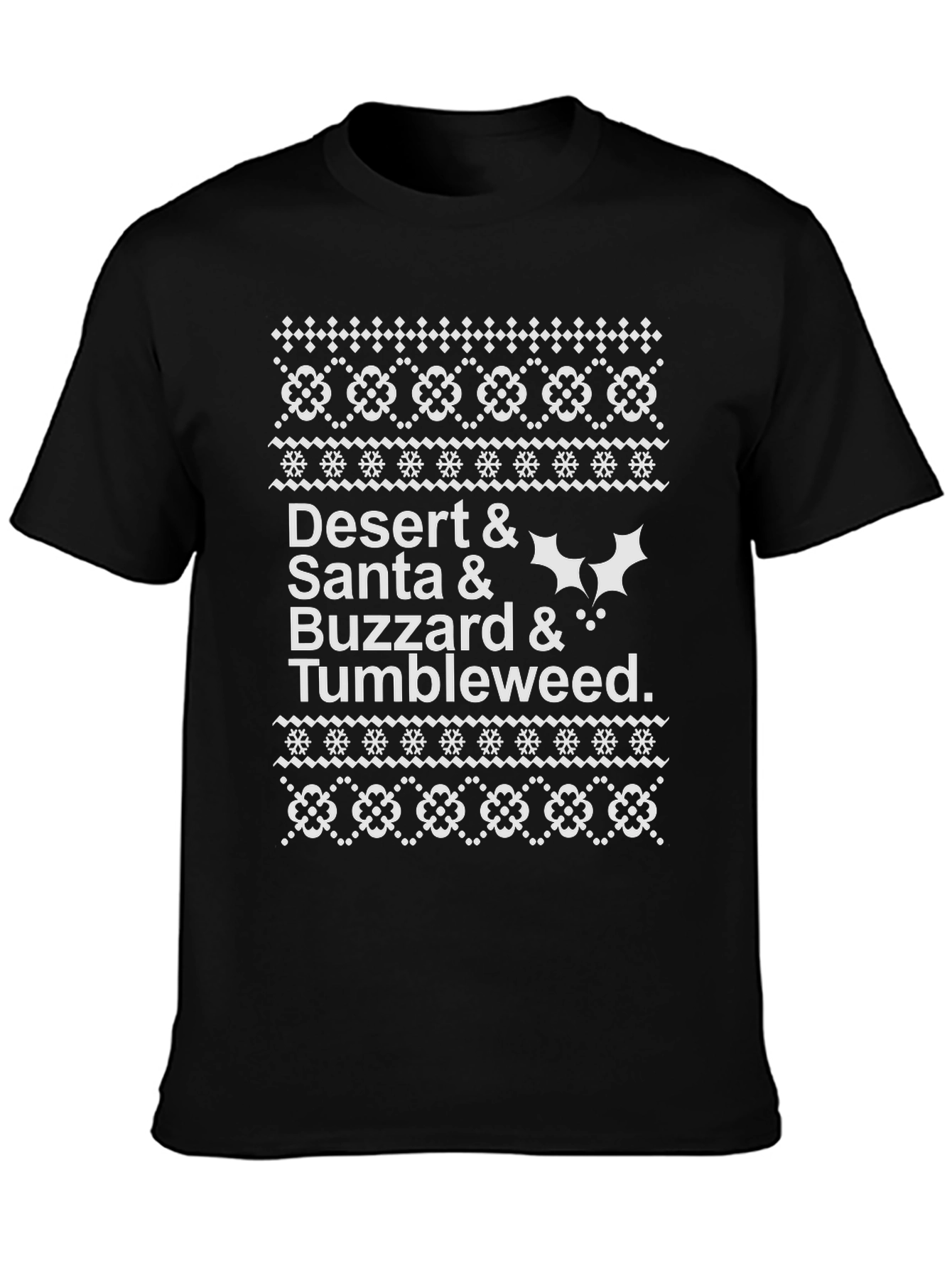 Desert Santa Buzzard Tumbleweed Ugly Christmas T-Shirt