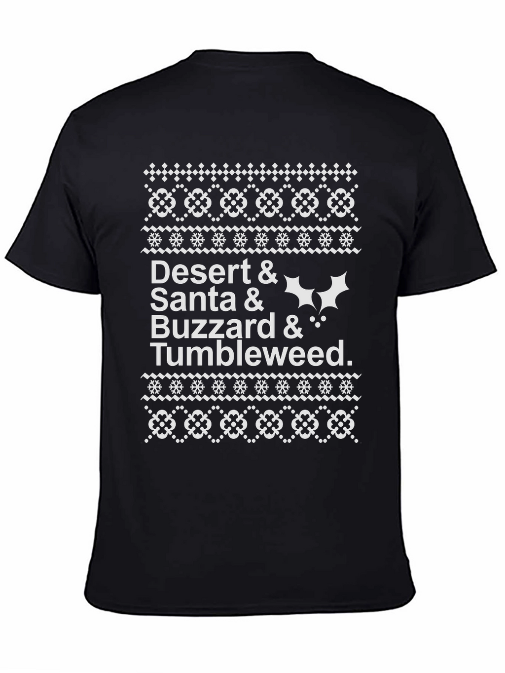 Desert Santa Buzzard Tumbleweed Ugly Christmas T-Shirt