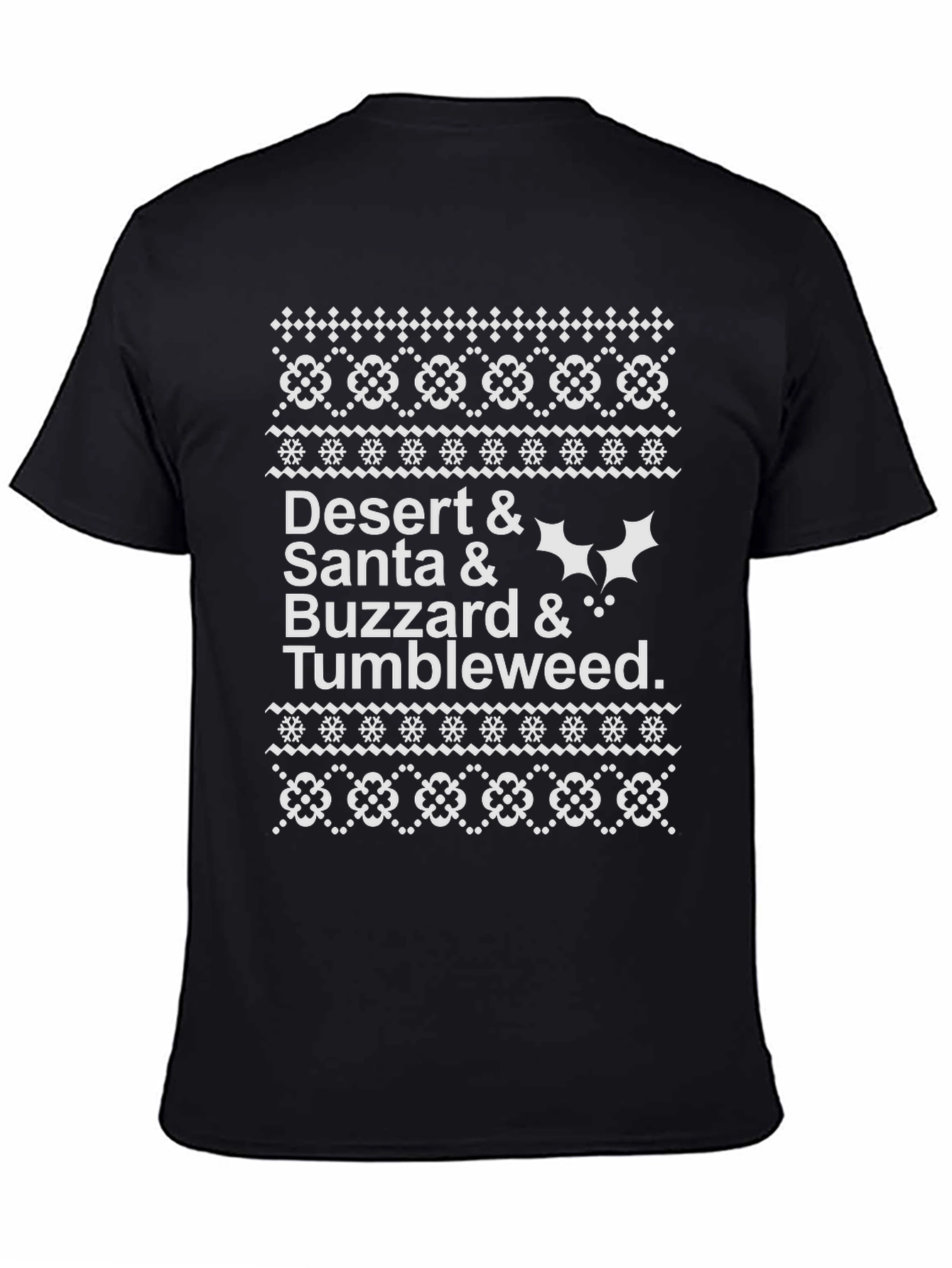 Desert Santa Buzzard Tumbleweed Ugly Christmas T-Shirt