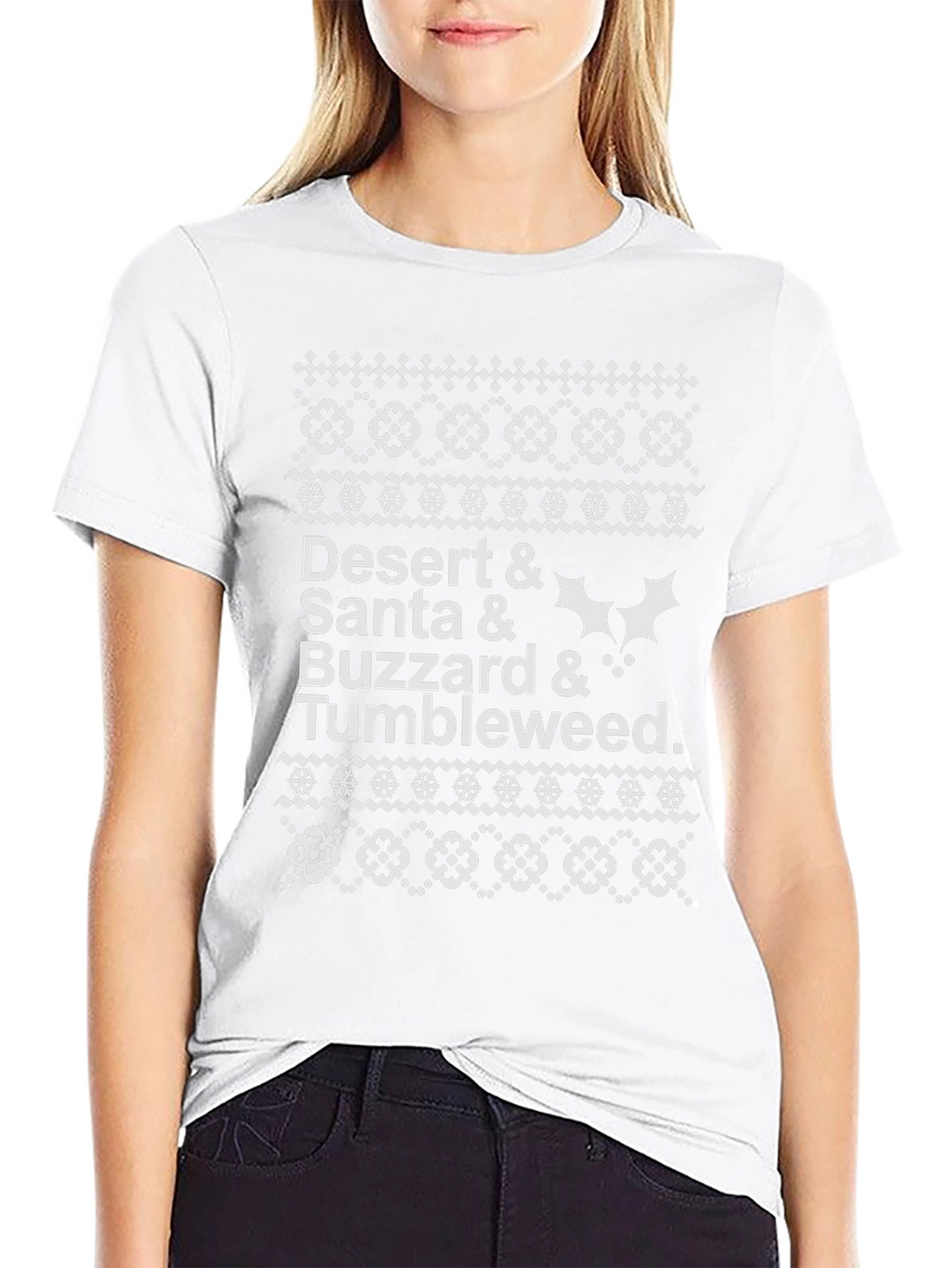 Desert Santa Buzzard Tumbleweed Ugly Christmas T-Shirt