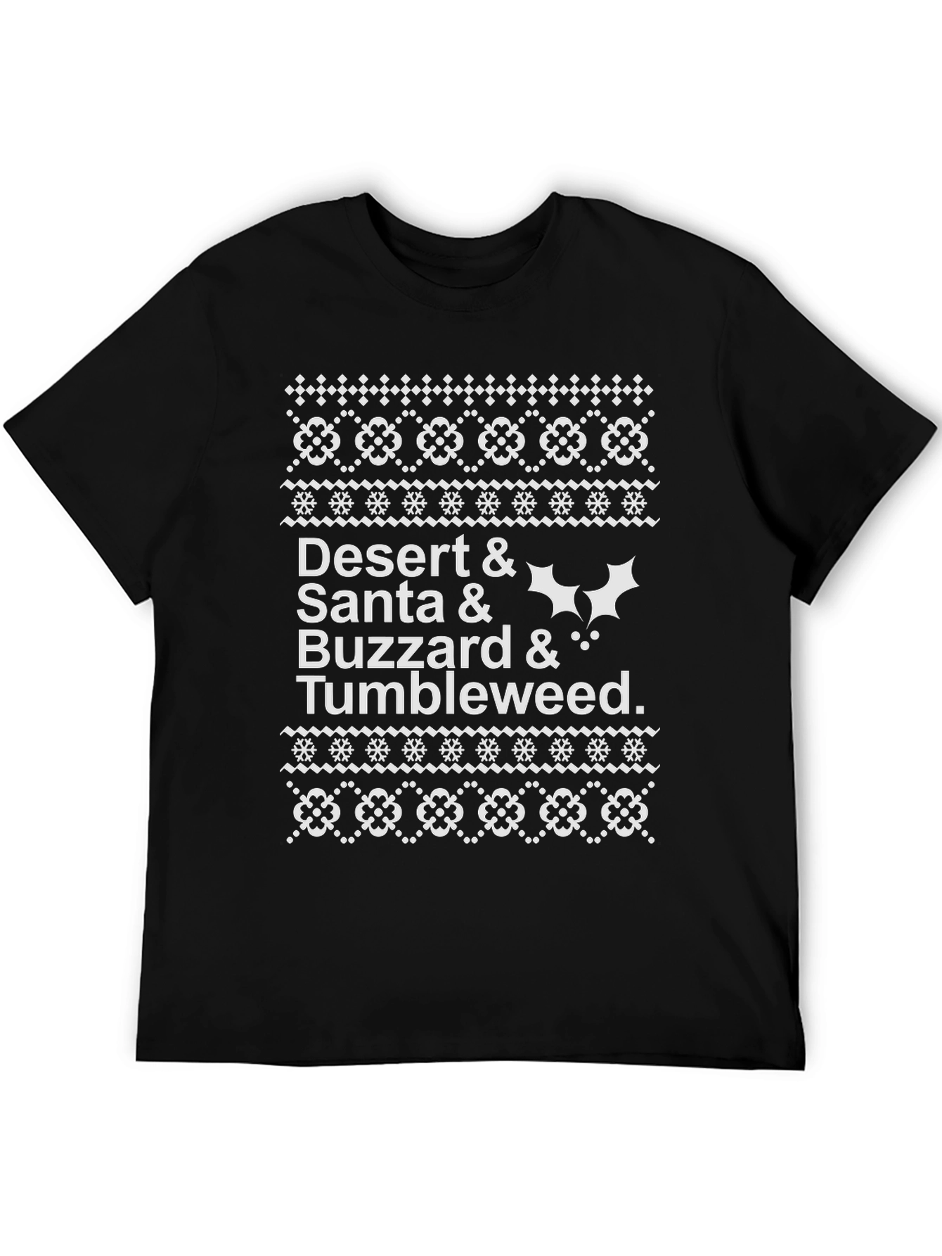 Desert Santa Buzzard Tumbleweed Ugly Christmas T-Shirt