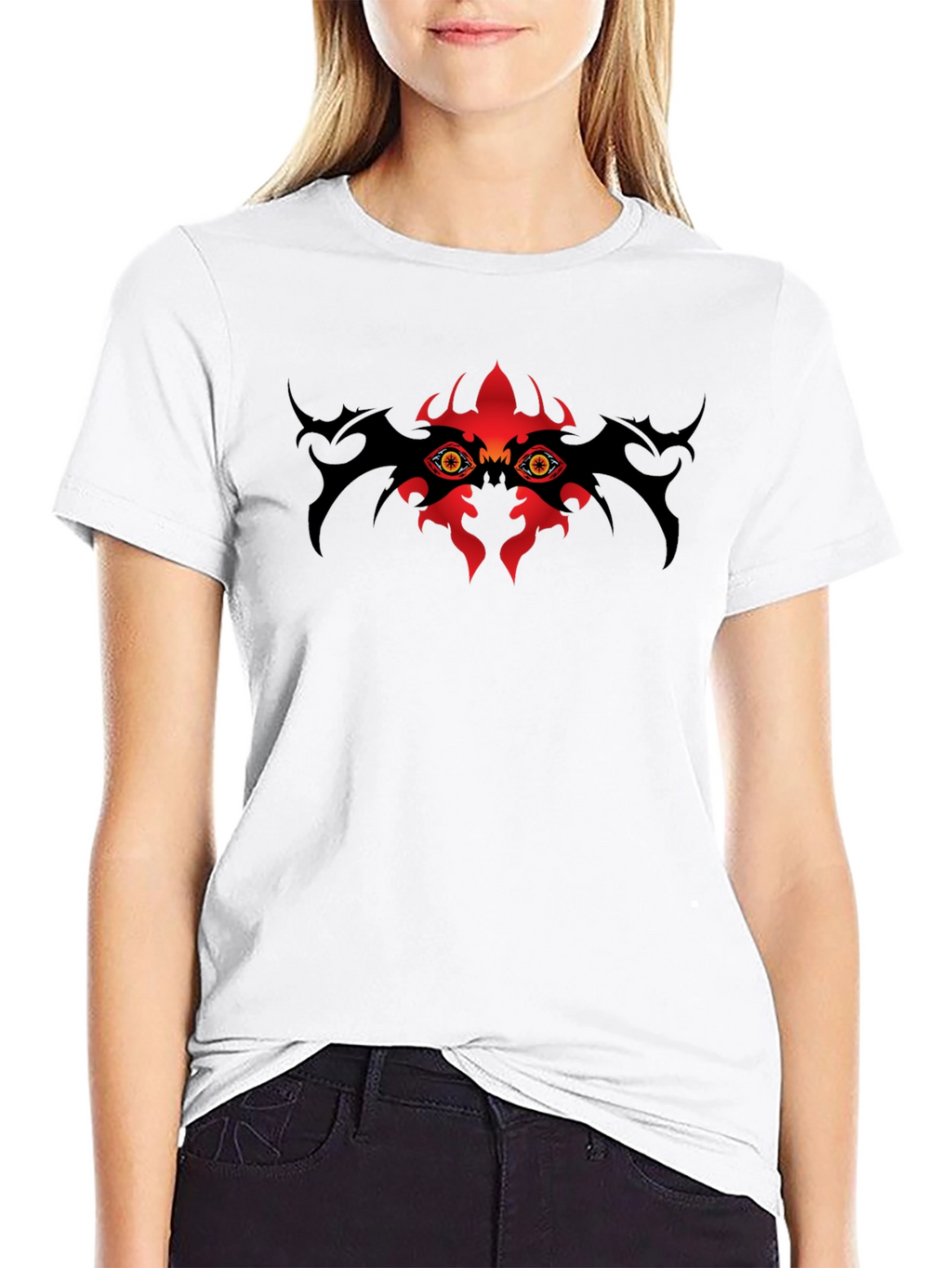 Mens Black T-Shirt with Eye Graphic
