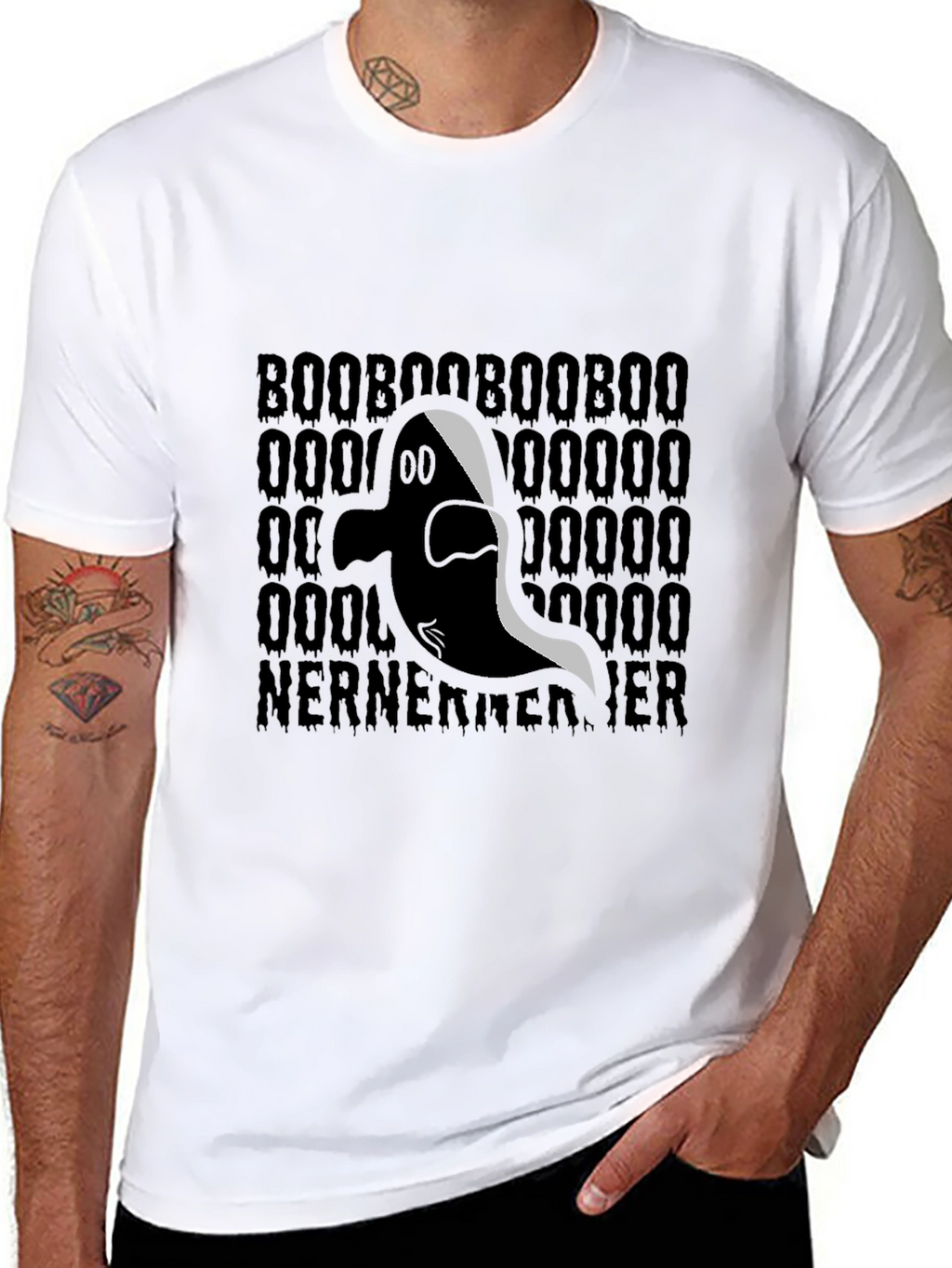 Boo Ghost Graphic Tee - Halloween Spooky Shirt