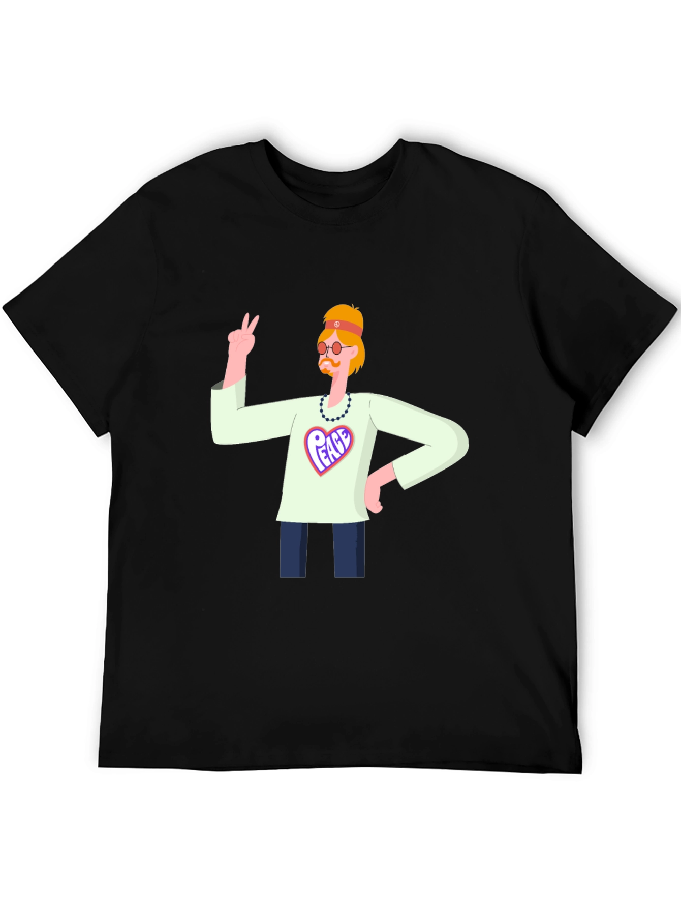 Peace Graphic T-Shirt - Hippie Style