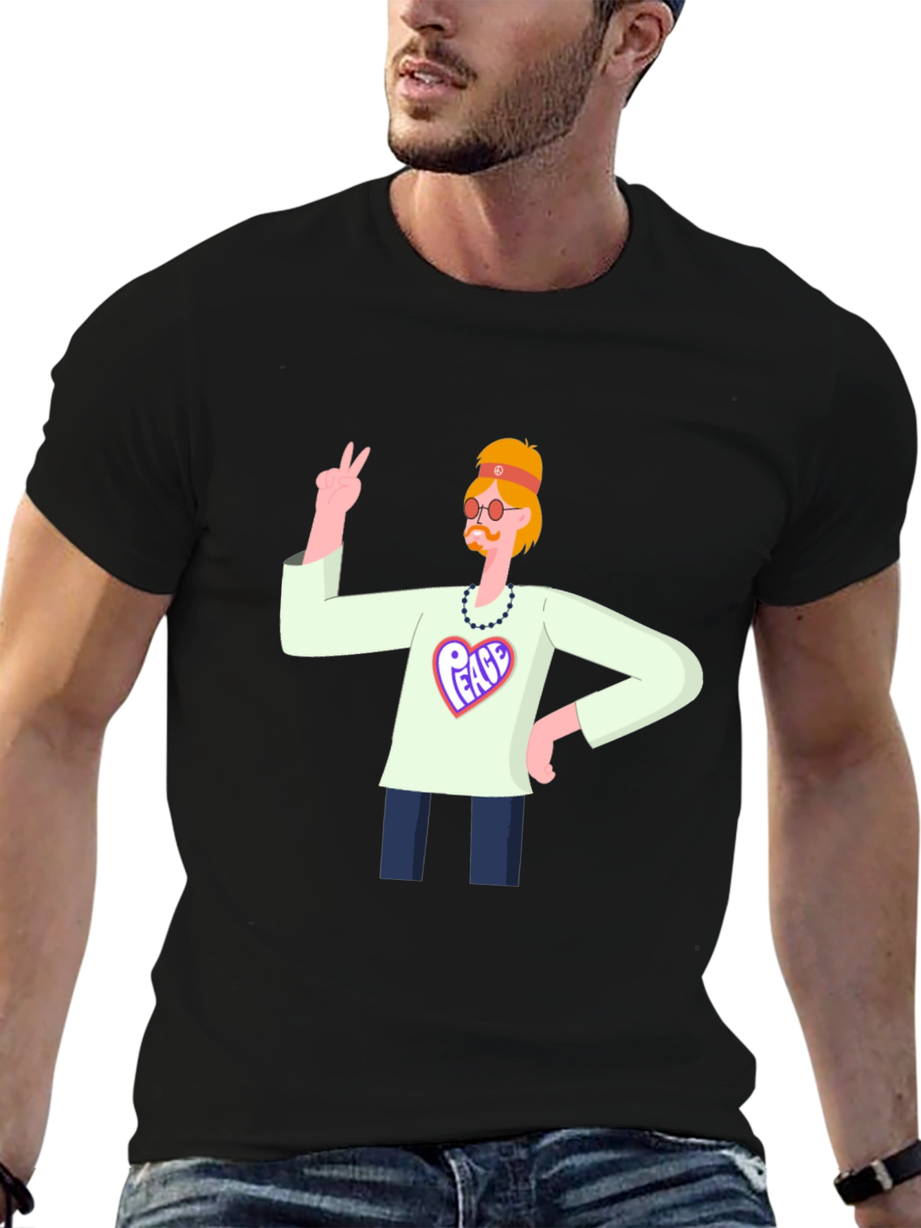 Peace Graphic T-Shirt - Hippie Style