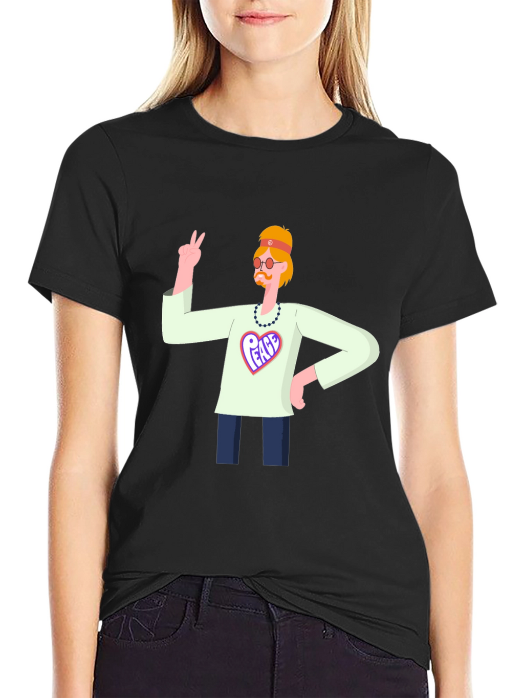 Peace Graphic T-Shirt - Hippie Style