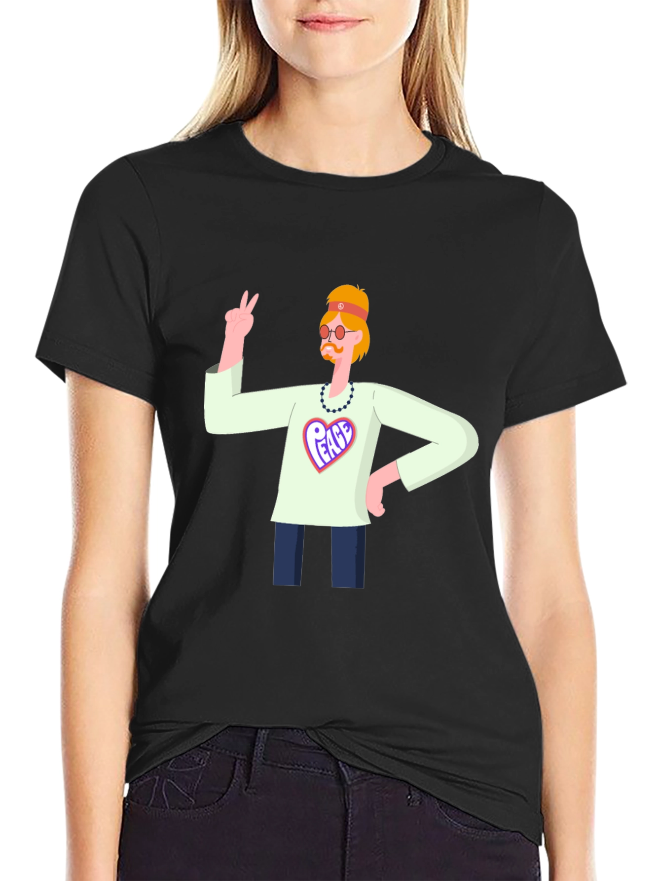 Peace Graphic T-Shirt - Hippie Style
