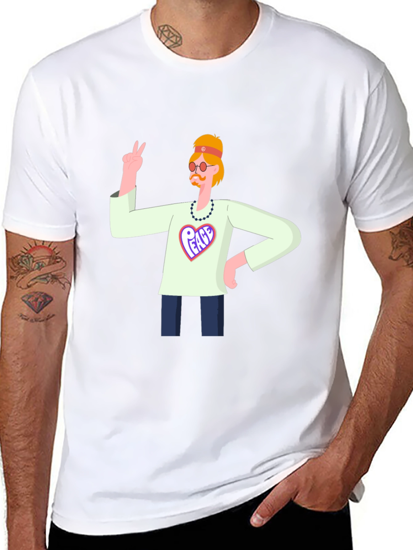 Peace Graphic T-Shirt - Hippie Style