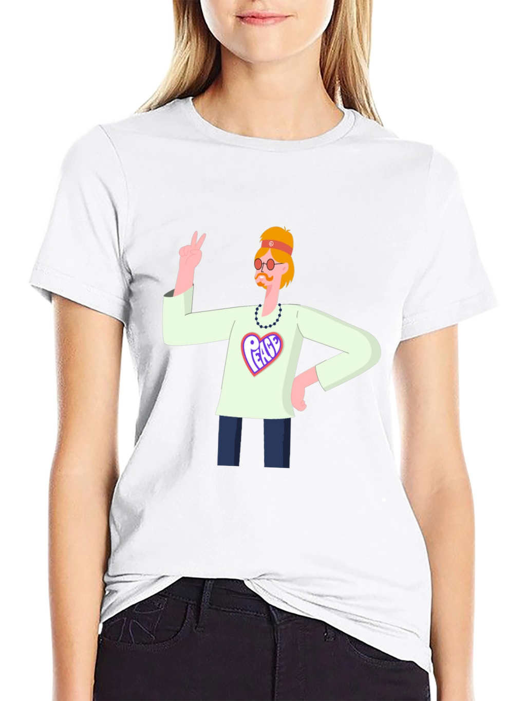 Peace Graphic T-Shirt - Hippie Style