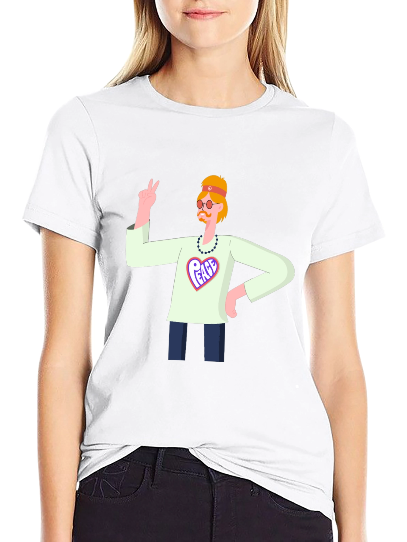 Peace Graphic T-Shirt - Hippie Style