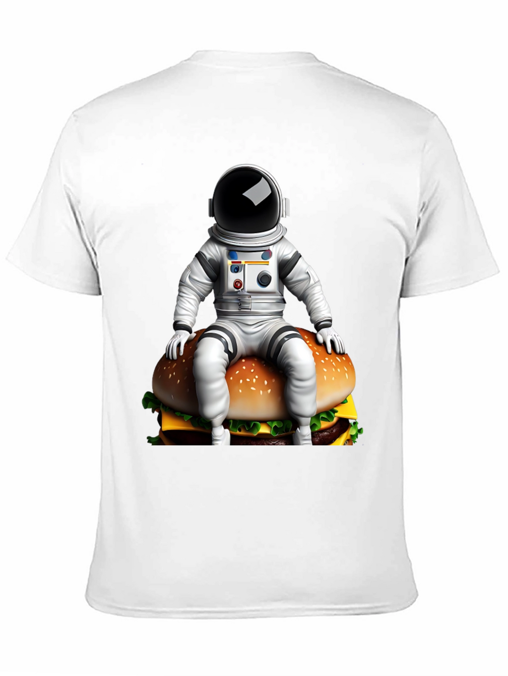 Astronaut Burger Graphic Tee - Black Cotton Blend