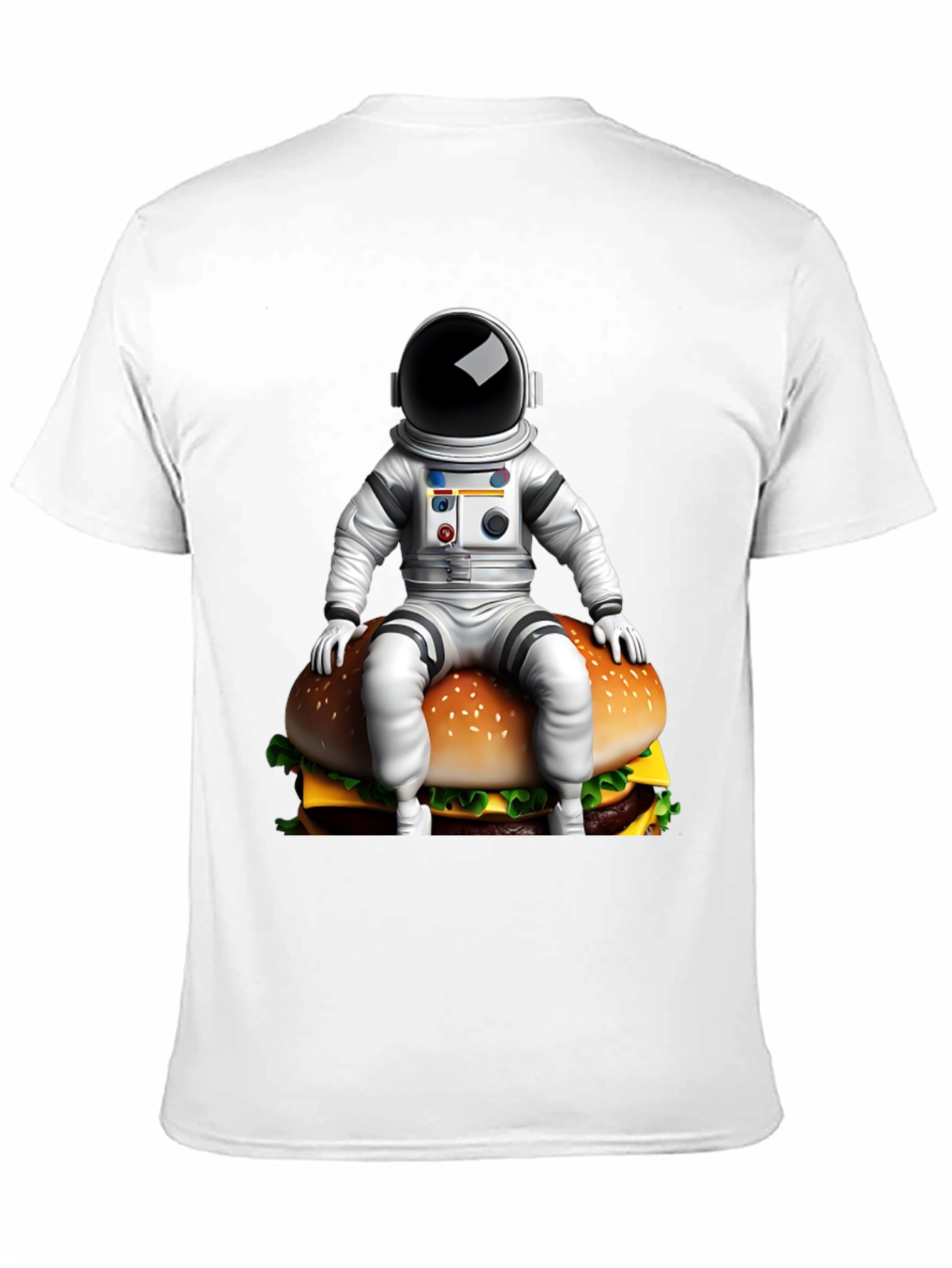 Astronaut Burger Graphic Tee - Black Cotton Blend