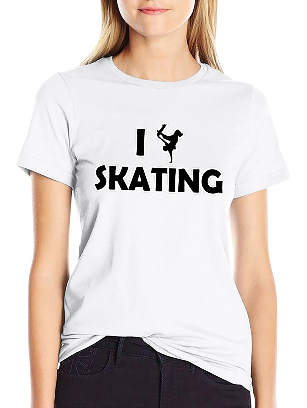 I Love Skating T-Shirt - Black Graphic Tee