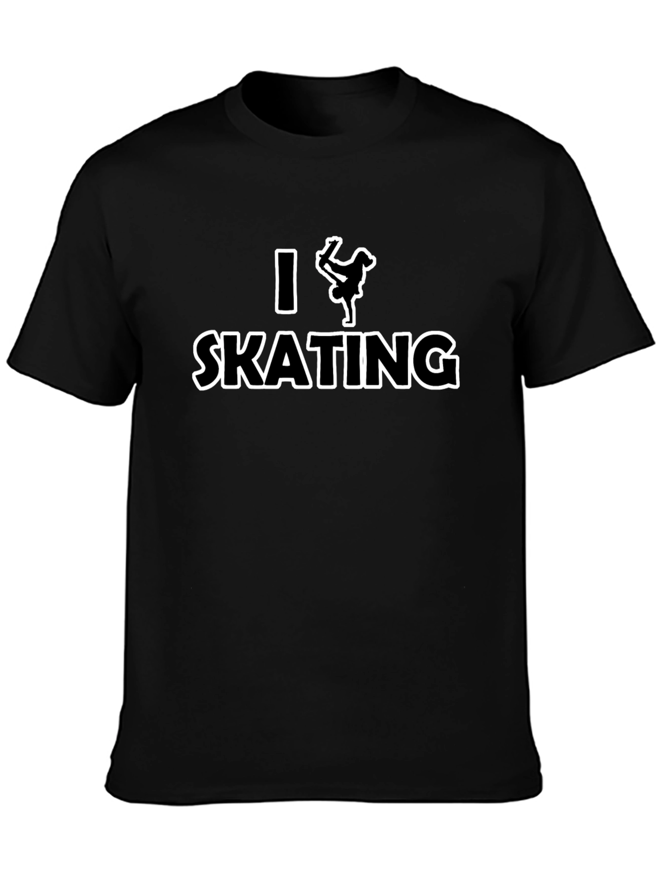 I Love Skating T-Shirt - Black Graphic Tee