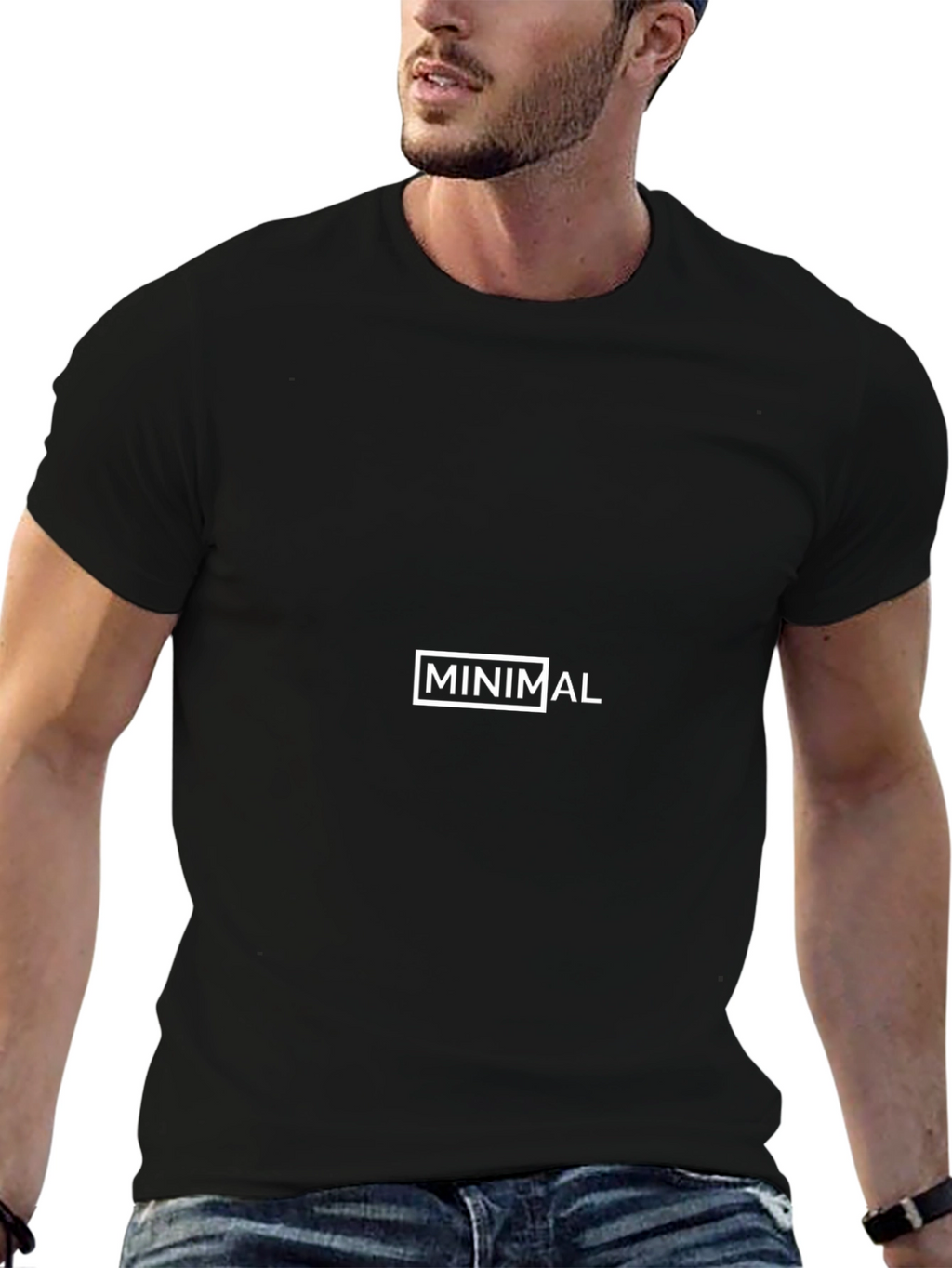 Minimalist Graphic Tee - Classic Black