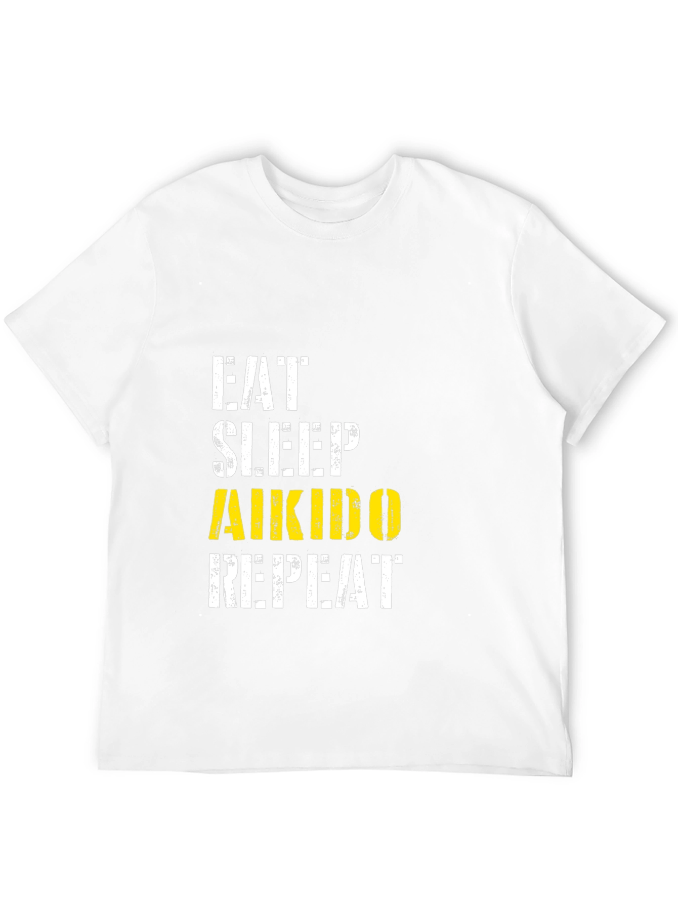 Eat Sleep Aikido Repeat Black T-Shirt