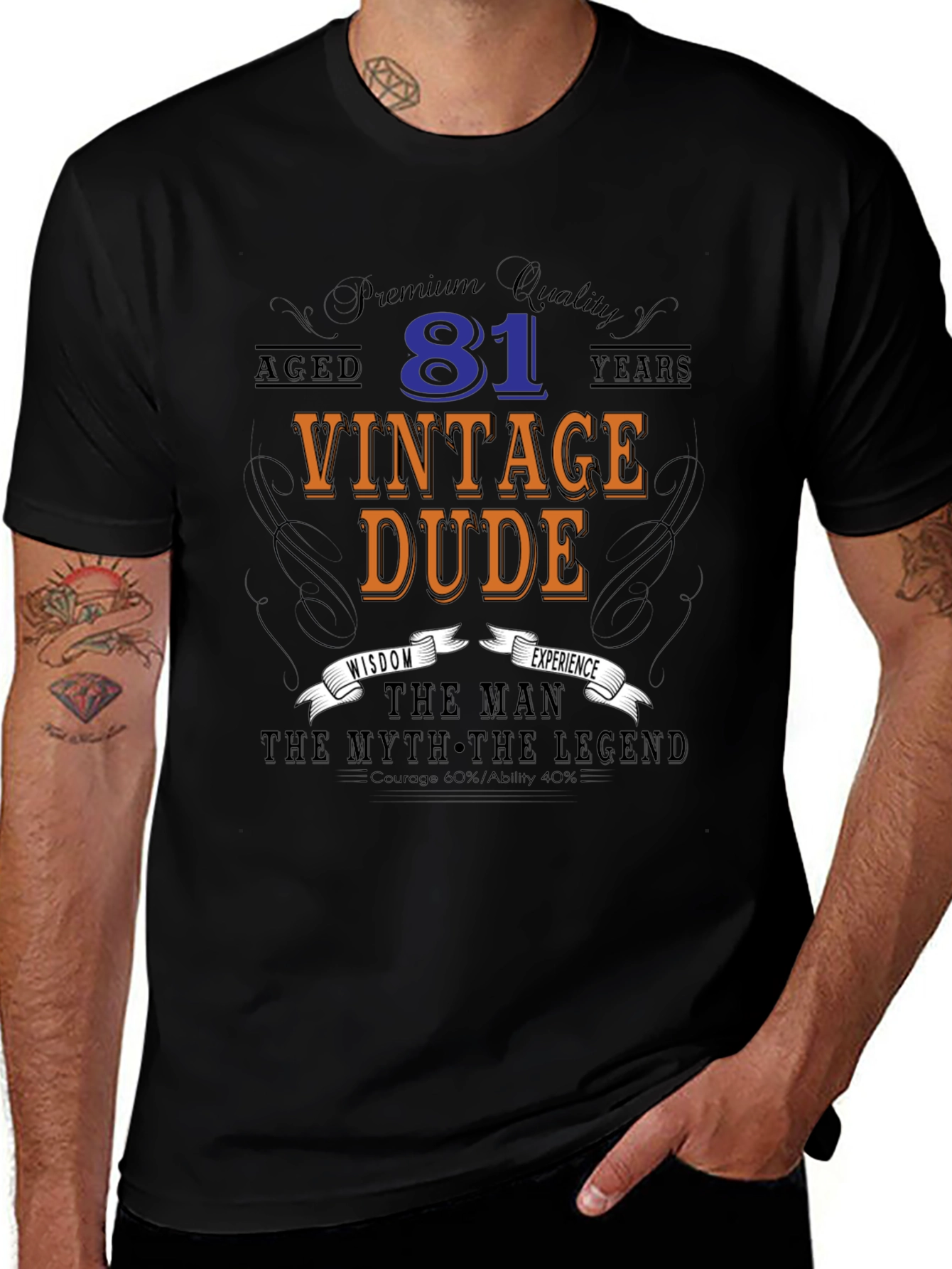 Vintage Dude 81st Birthday T-Shirt