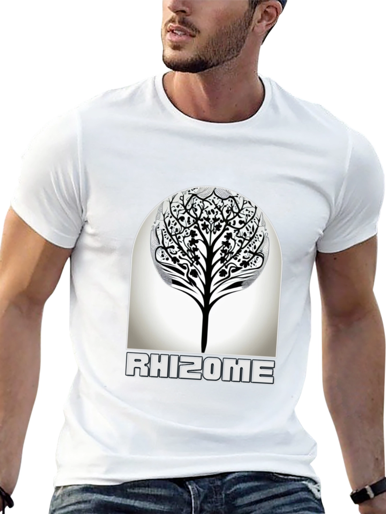 Rhizome Tree Graphic T-Shirt - Modern Nature Inspired Design