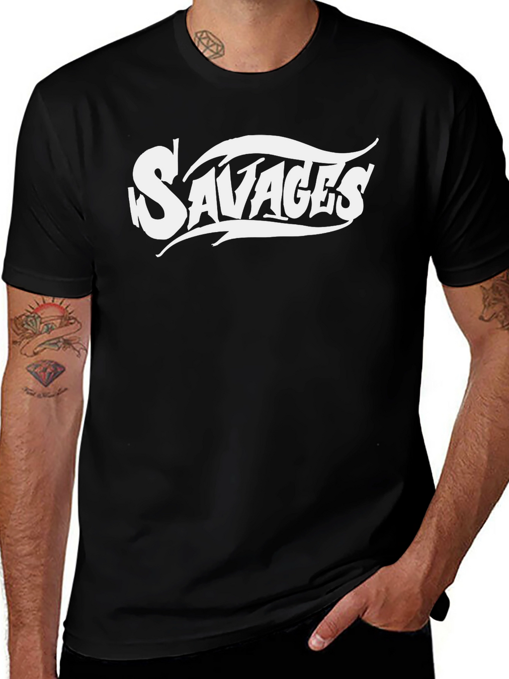 Savages Graphic Print Black T-Shirt