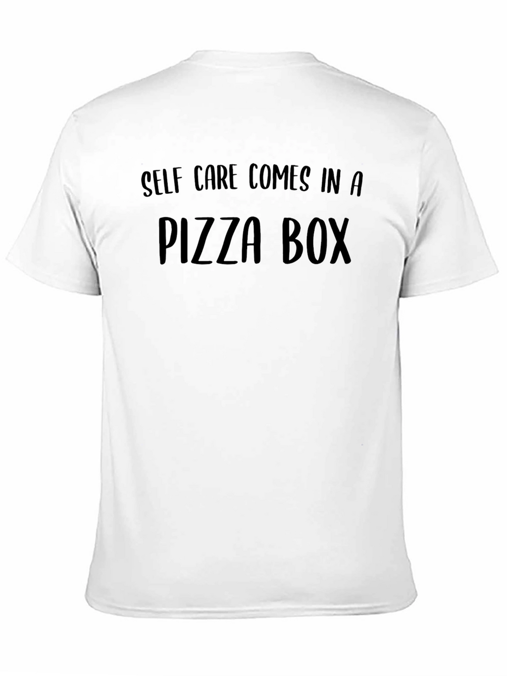 Self Care Comes in a Pizza Box Black T-Shirt