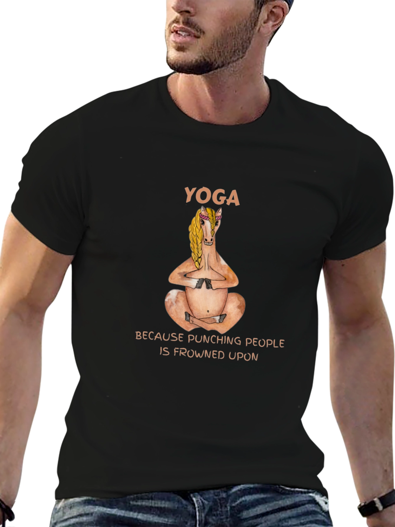 Yoga Horse T-Shirt - Funny Meditating Design
