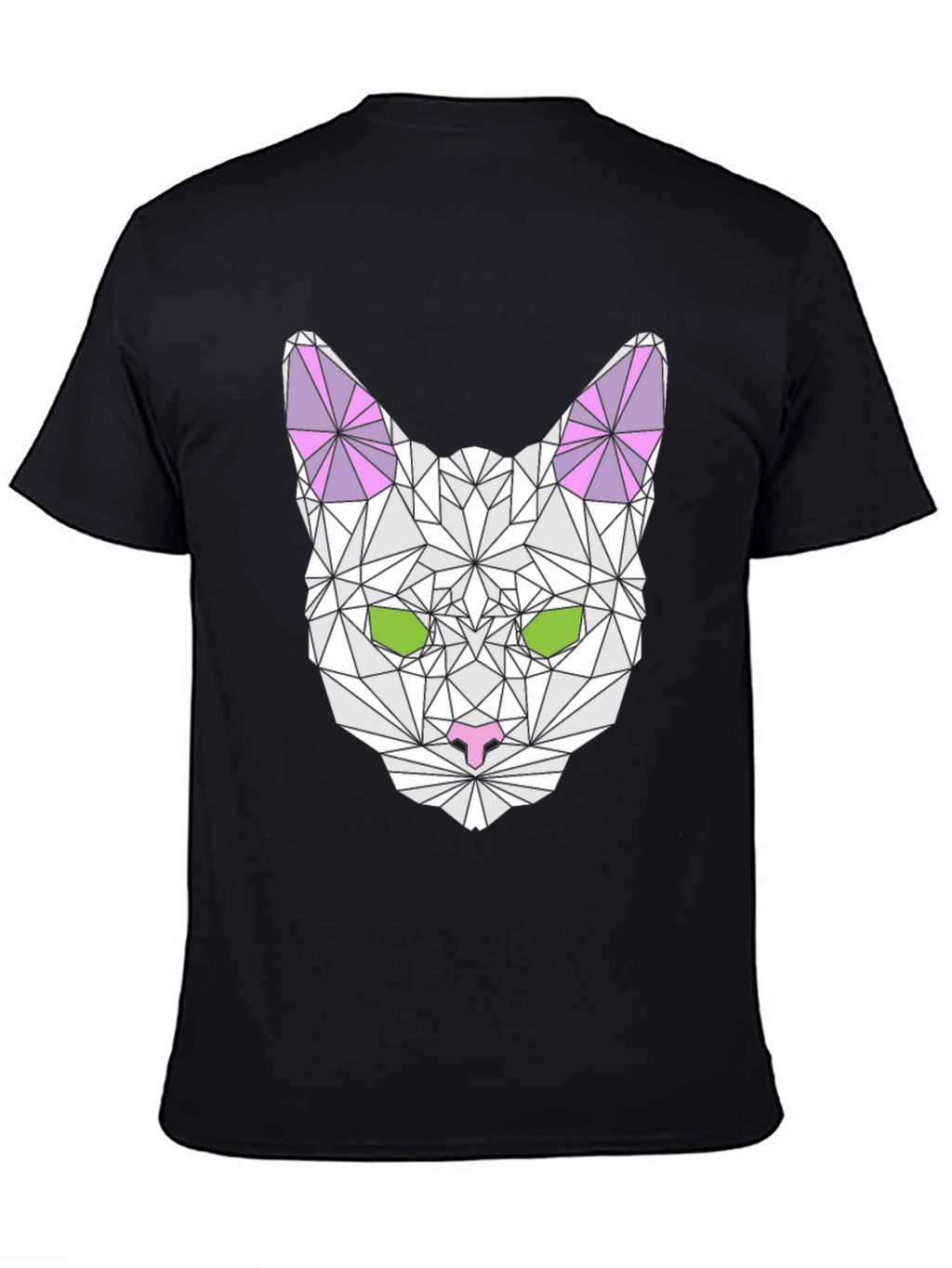 Geometric Cat Tee - Modern Graphic T-Shirt