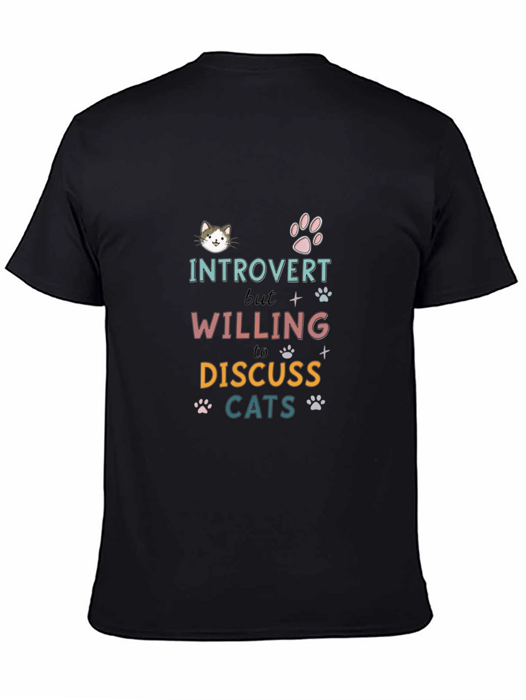 Introvert Cat Lover T-Shirt - Discuss Cats!