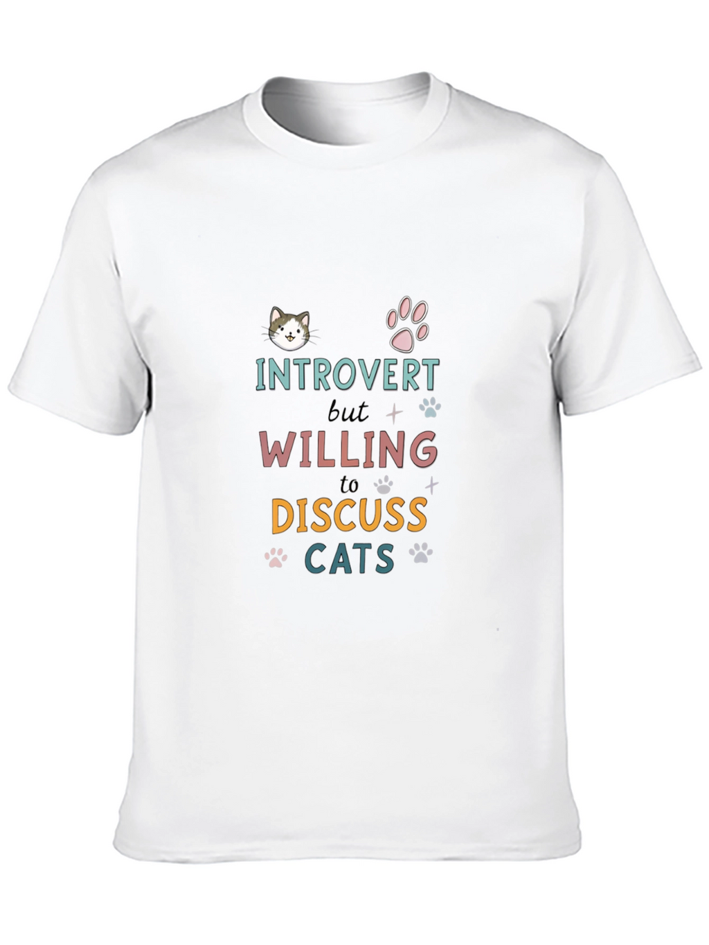 Introvert Cat Lover T-Shirt - Discuss Cats!