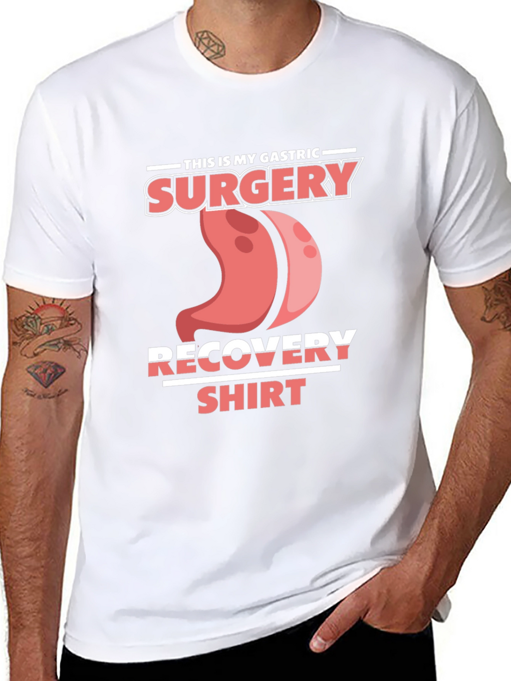 Gastric Surgery Recovery Shirt - Black Tee