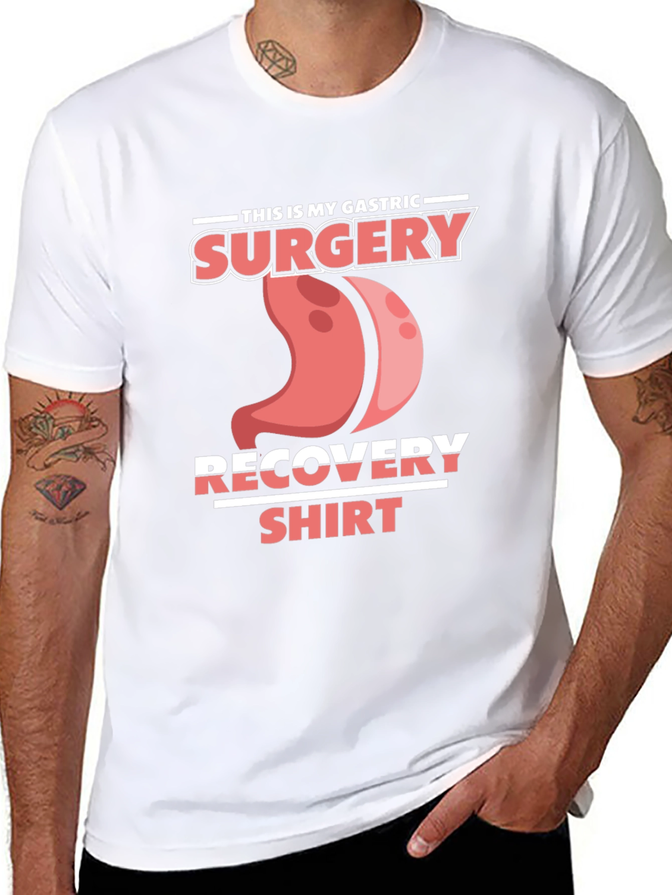 Gastric Surgery Recovery Shirt - Black Tee