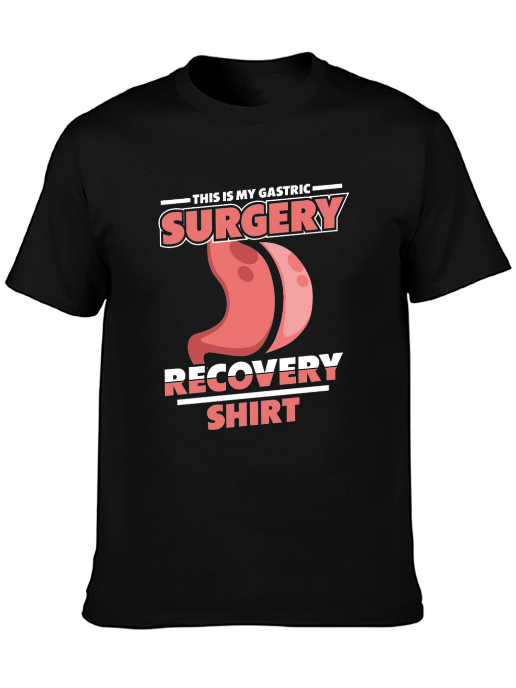 Gastric Surgery Recovery Shirt - Black Tee