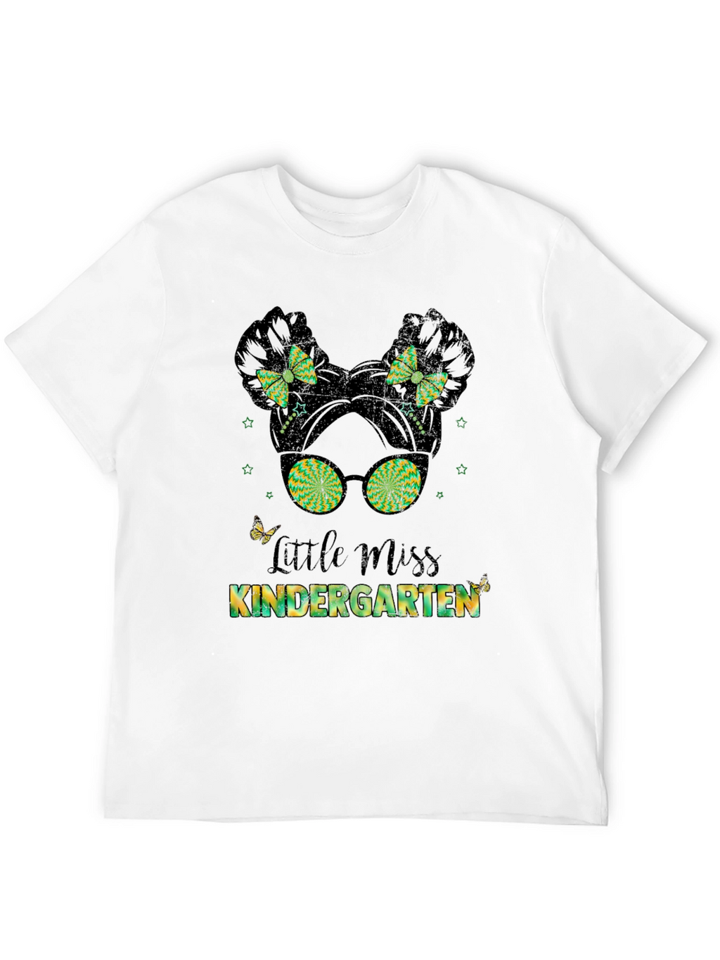 Little Miss Kindergarten Graphic Tee - Black