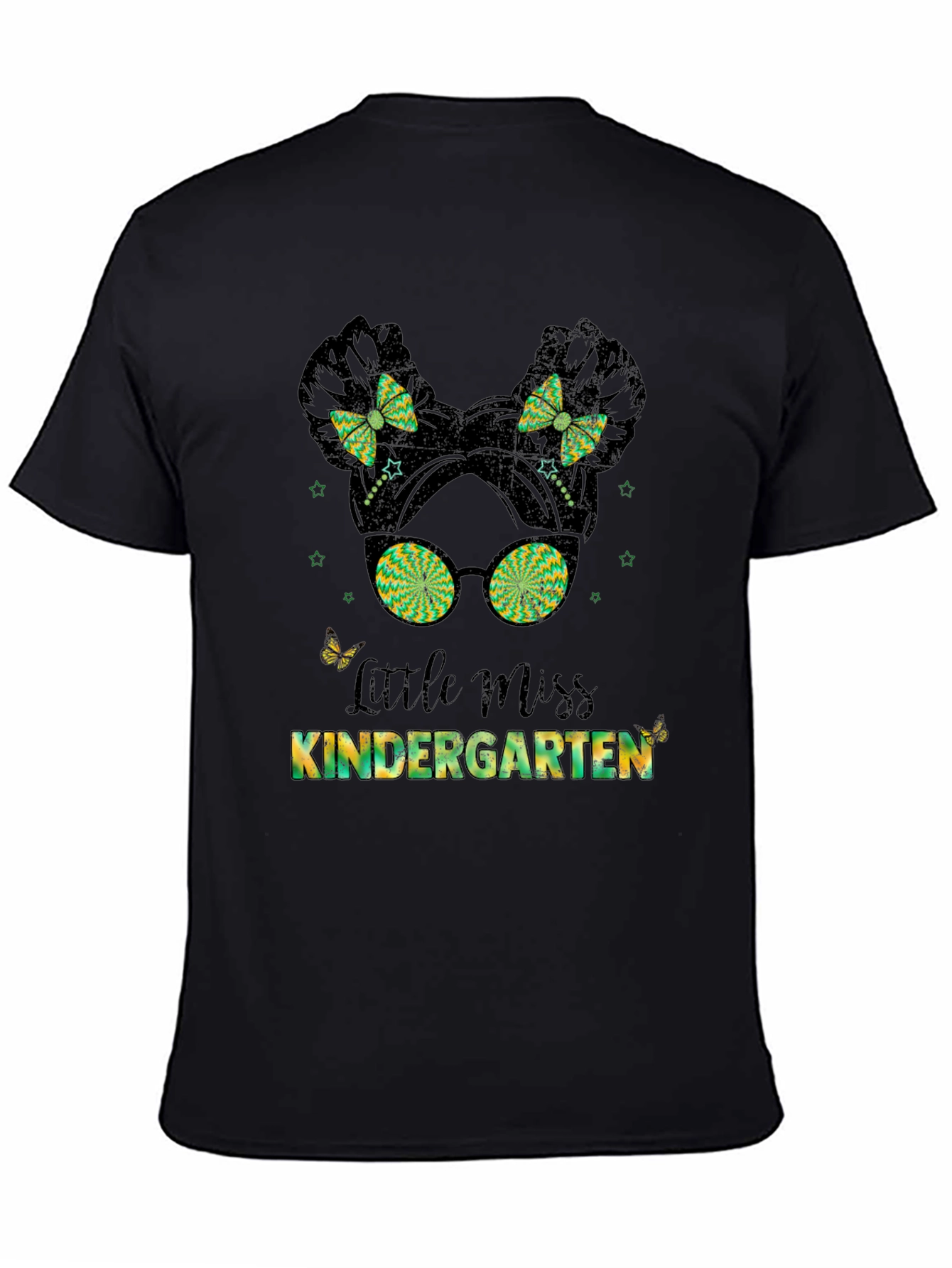 Little Miss Kindergarten Graphic Tee - Black