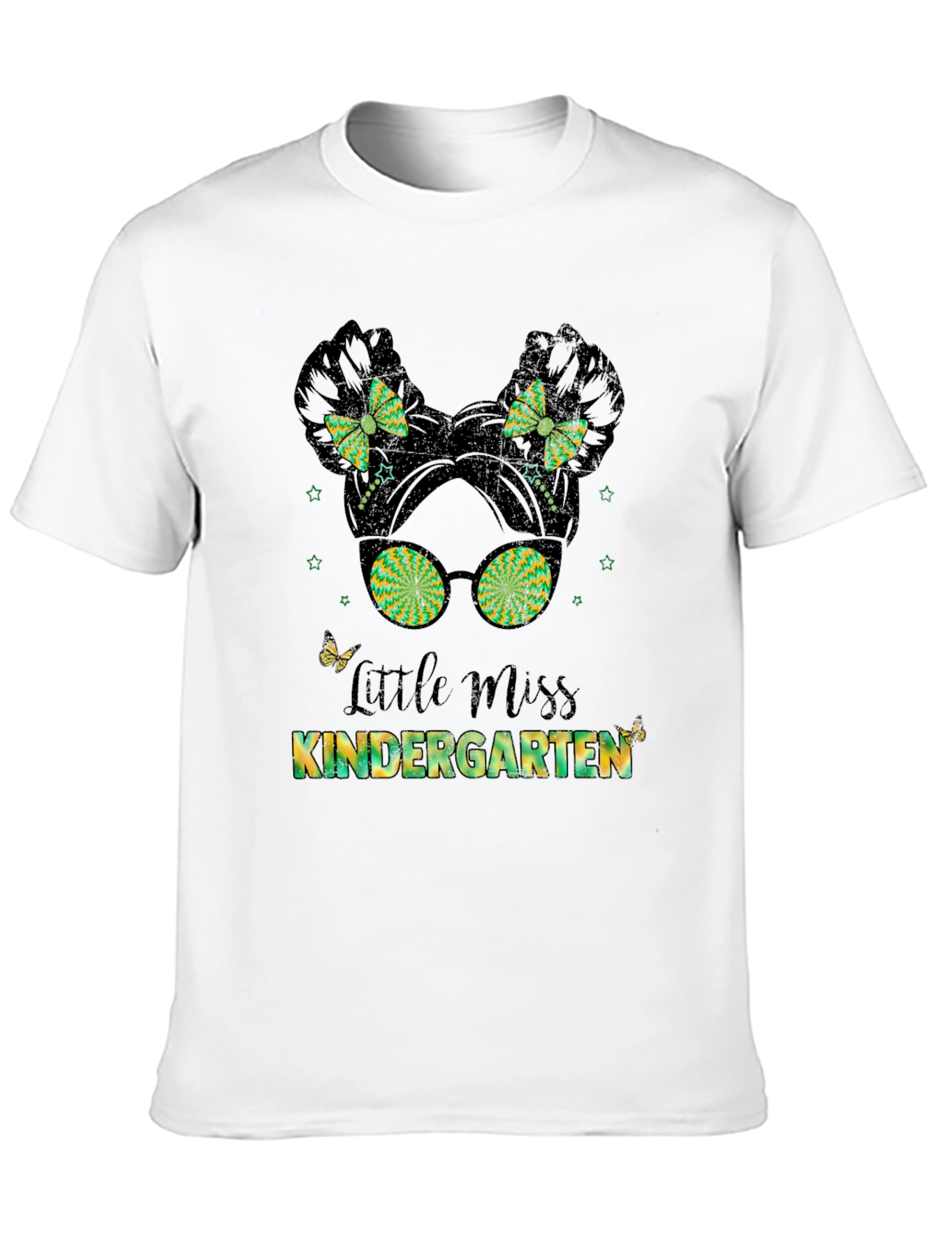 Little Miss Kindergarten Graphic Tee - Black