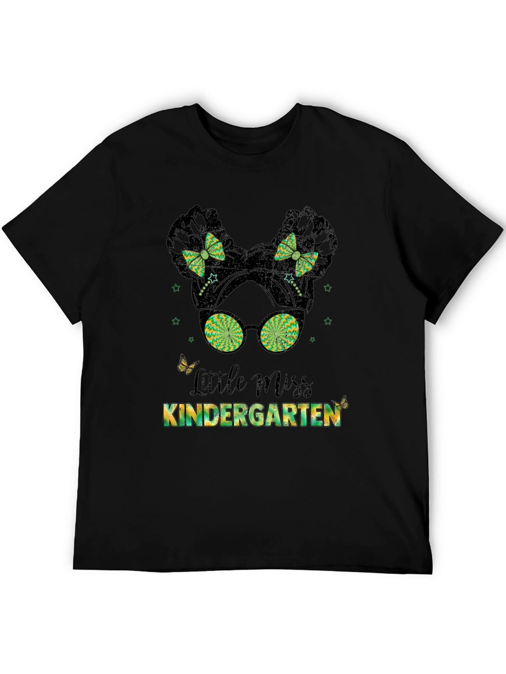 Little Miss Kindergarten Graphic Tee - Black
