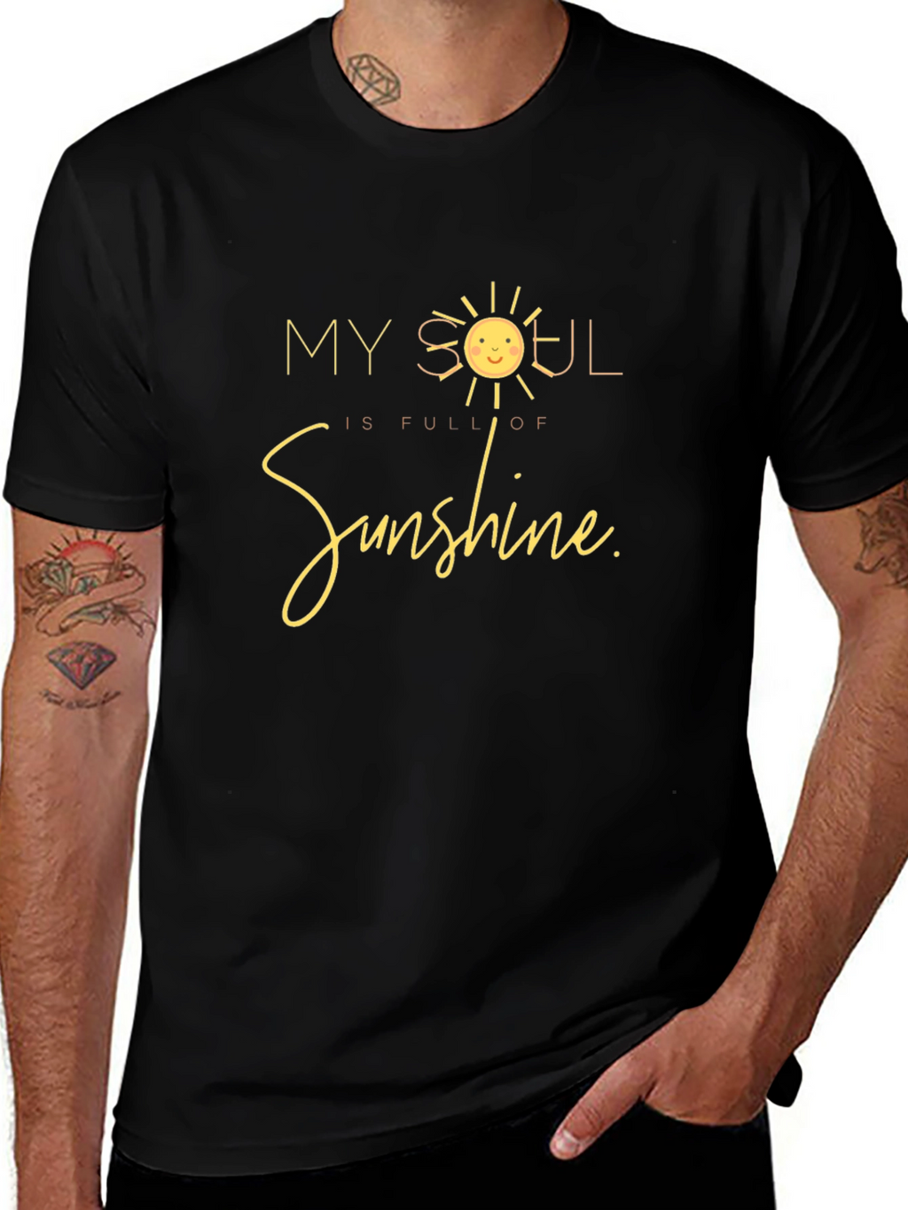 My Soul is Full of Sunshine Black T-Shirt