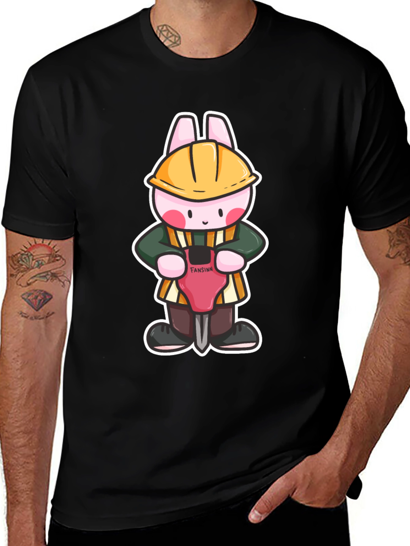 Bunny Builder Graphic Tee - Black