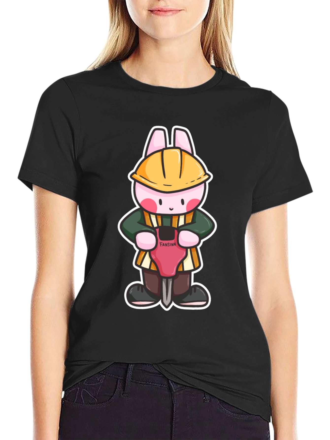 Bunny Builder Graphic Tee - Black