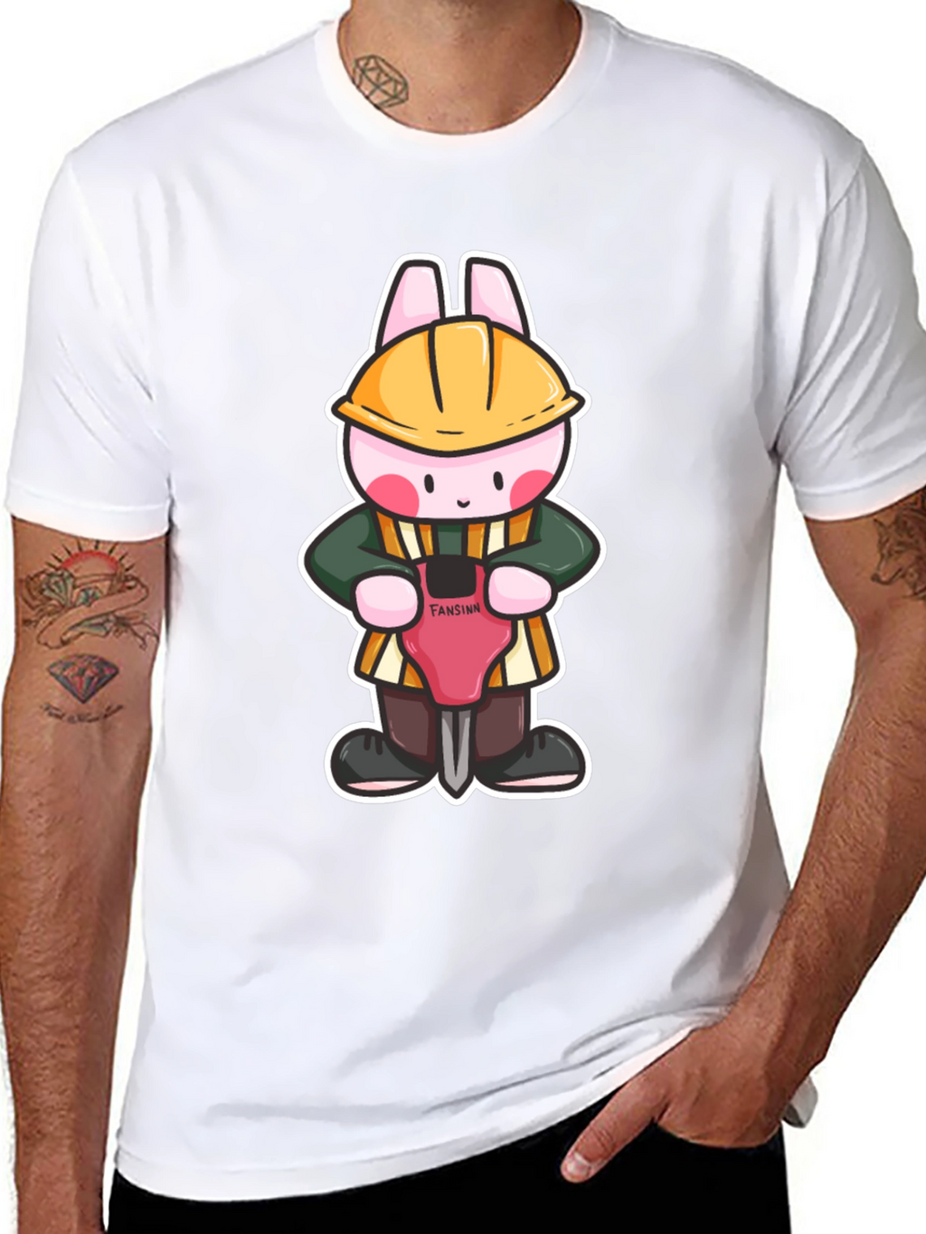 Bunny Builder Graphic Tee - Black