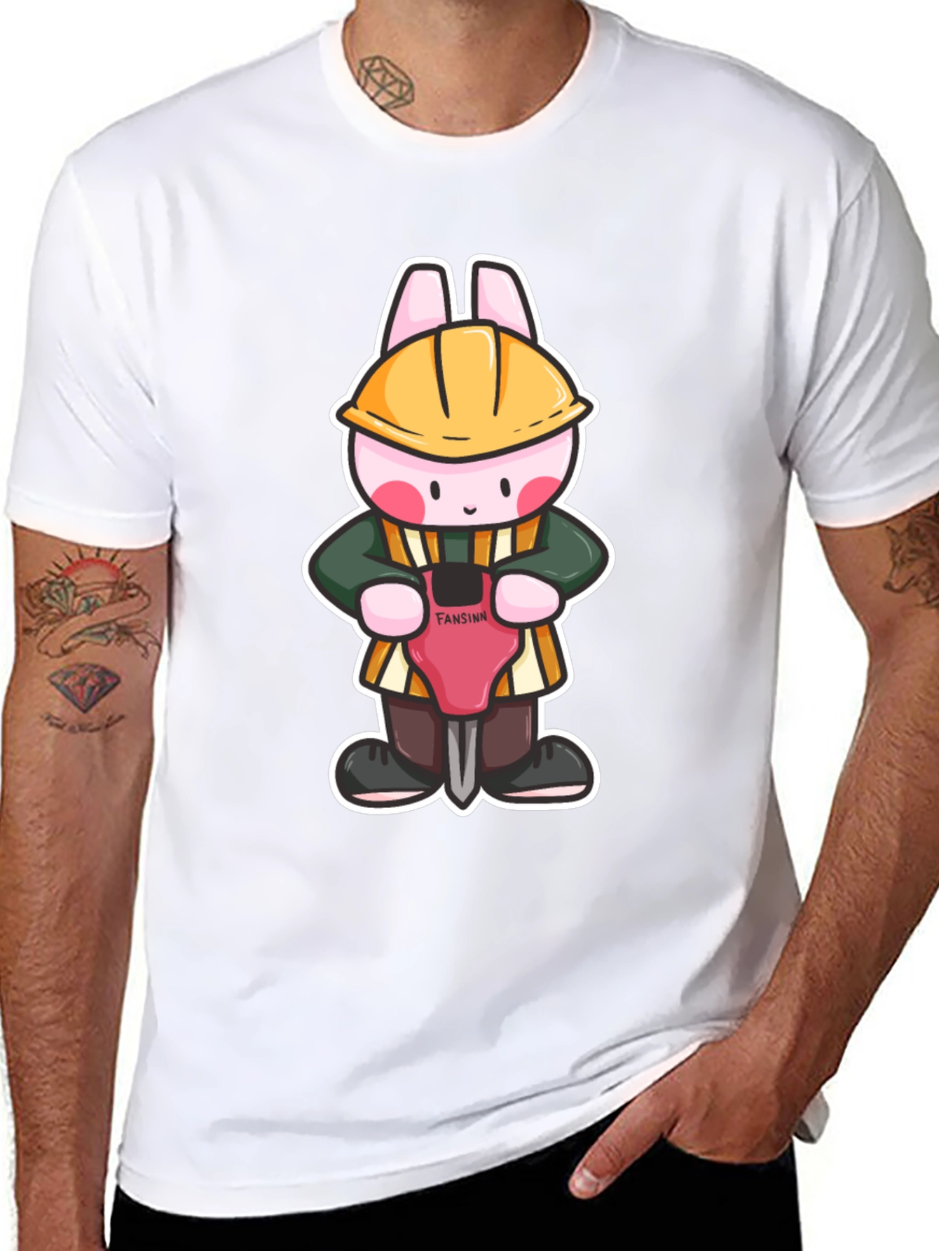 Bunny Builder Graphic Tee - Black