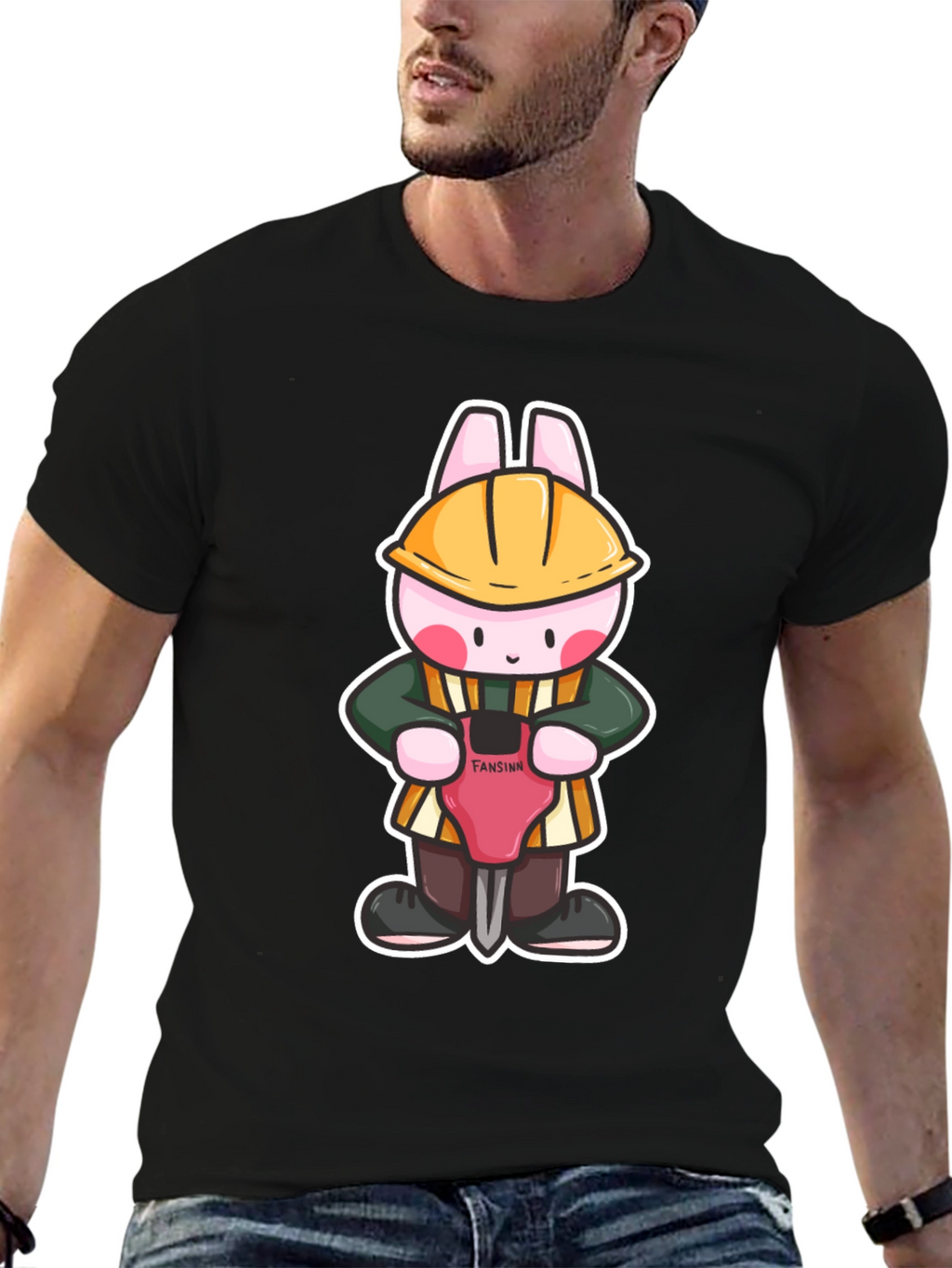 Bunny Builder Graphic Tee - Black