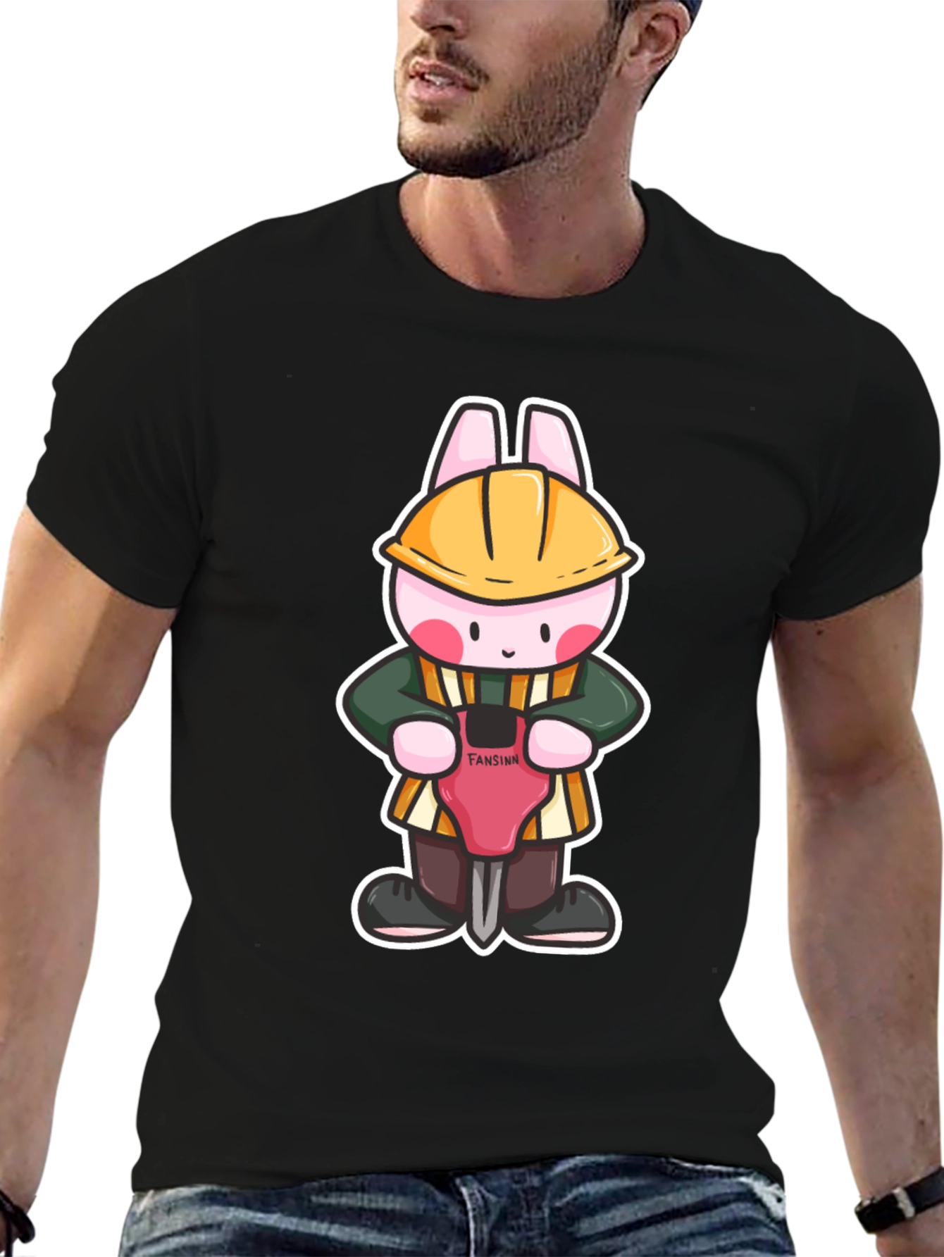 Bunny Builder Graphic Tee - Black