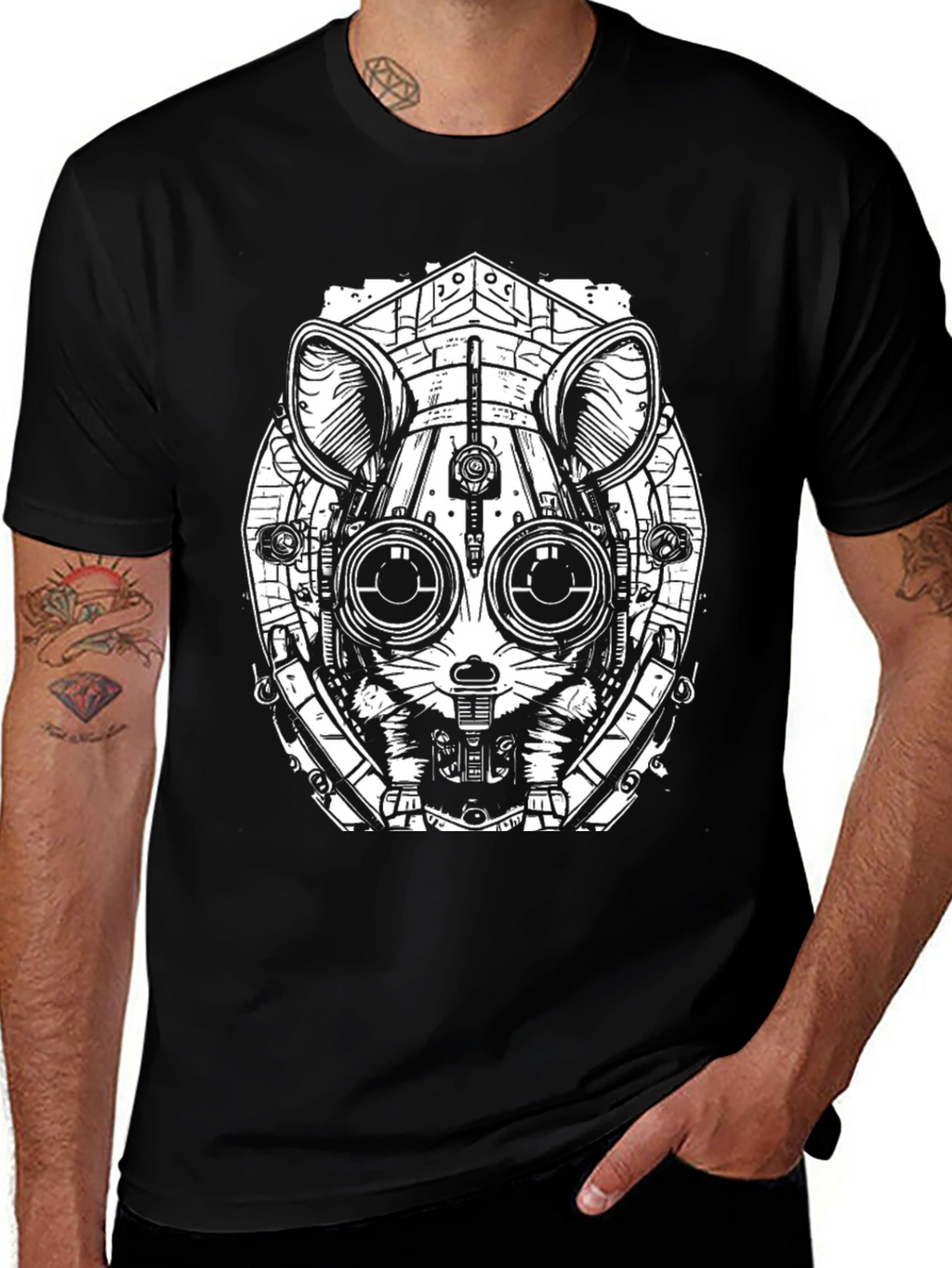 Steampunk Rat Graphic T-Shirt