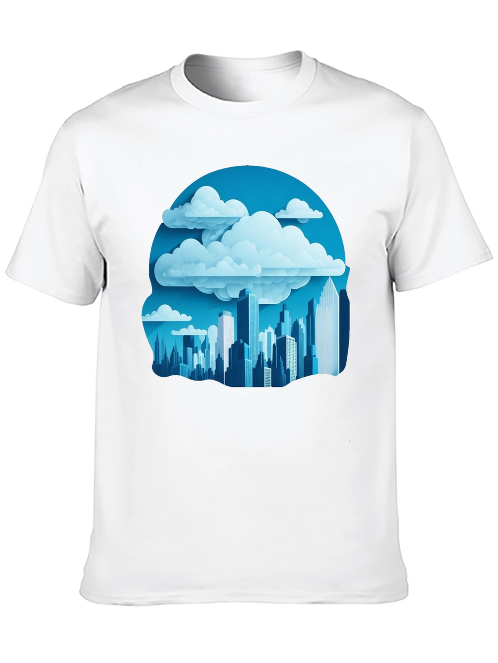 Cityscape Cloudscape Graphic Tee - Urban Style