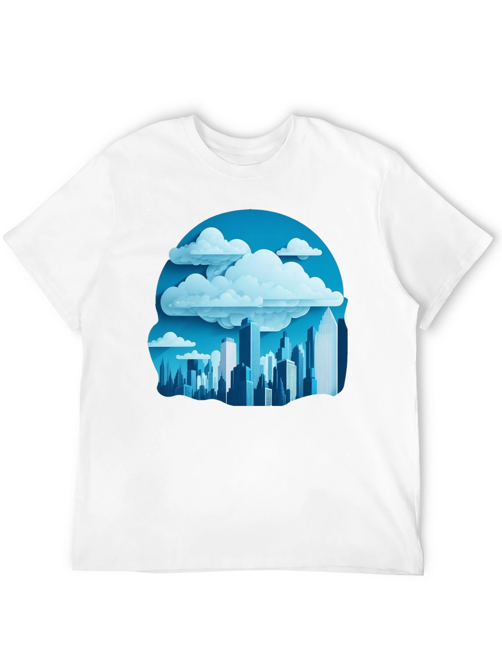 Cityscape Cloudscape Graphic Tee - Urban Style