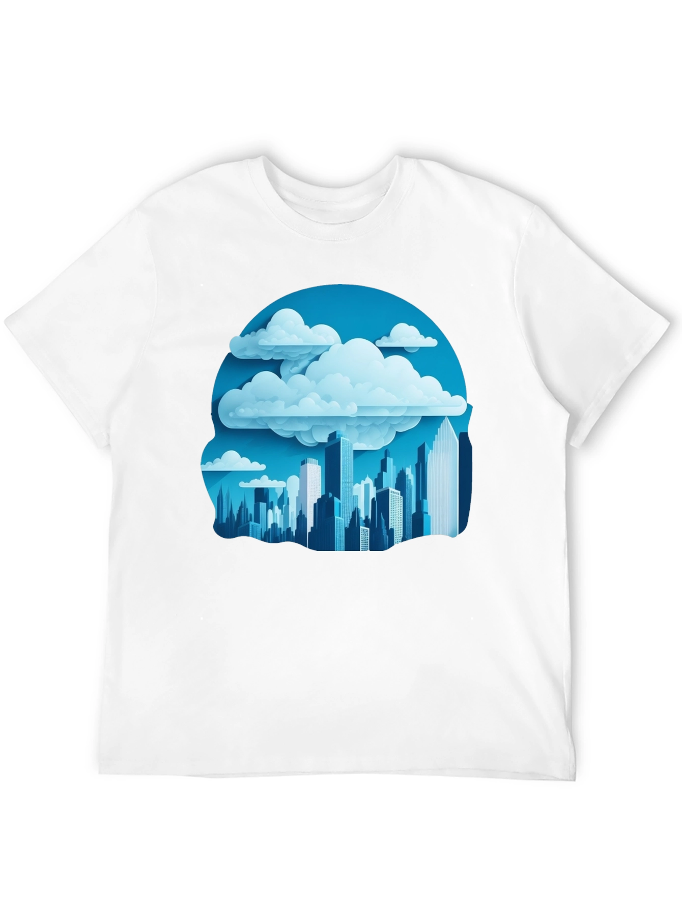 Cityscape Cloudscape Graphic Tee - Urban Style