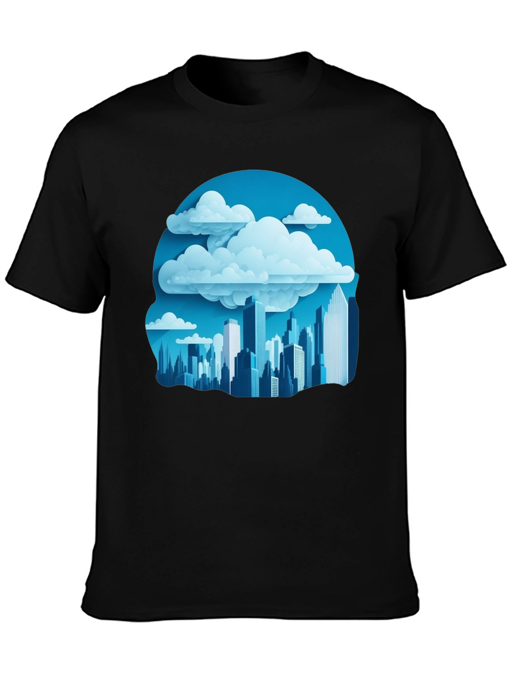Cityscape Cloudscape Graphic Tee - Urban Style