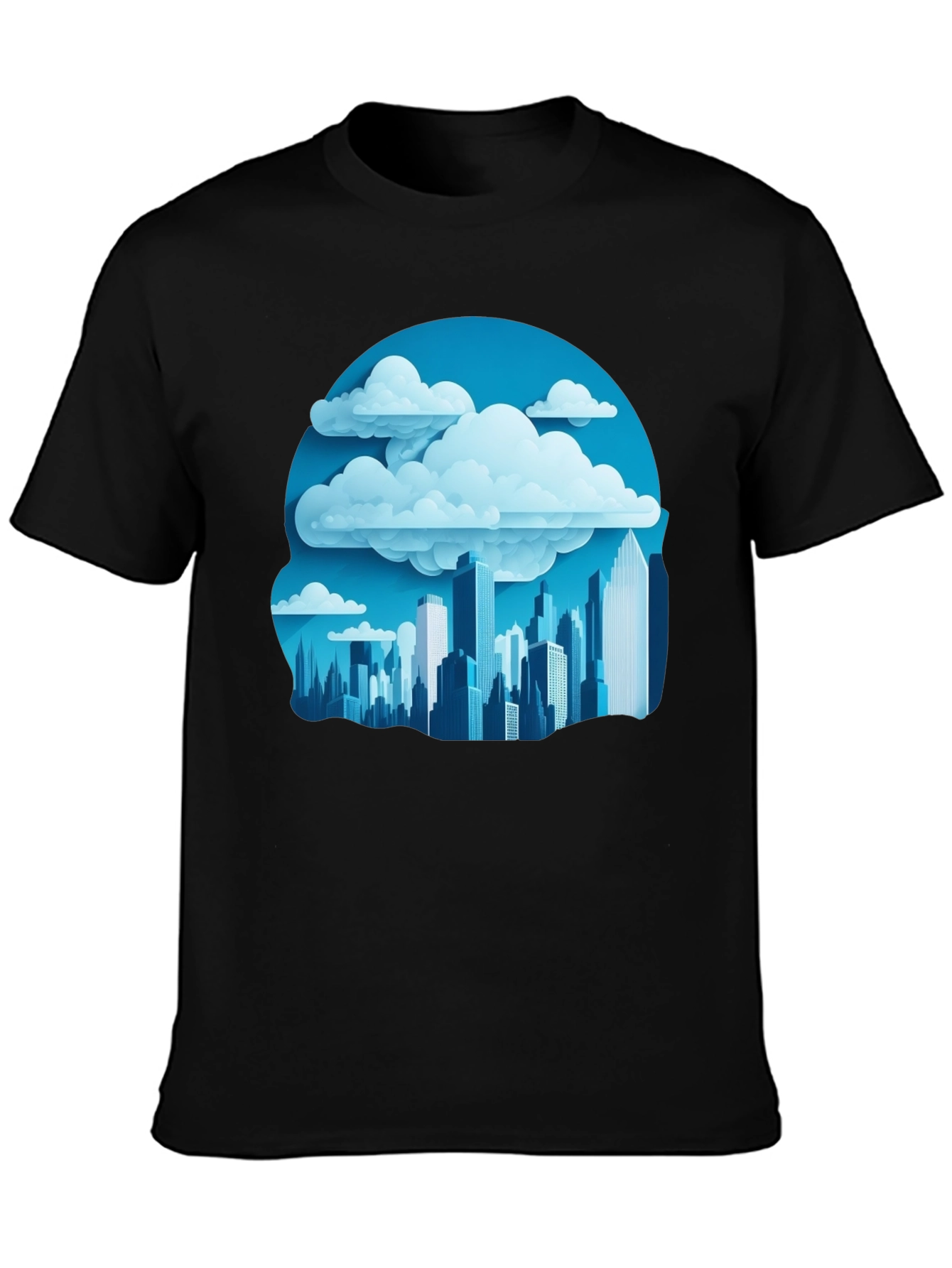 Cityscape Cloudscape Graphic Tee - Urban Style