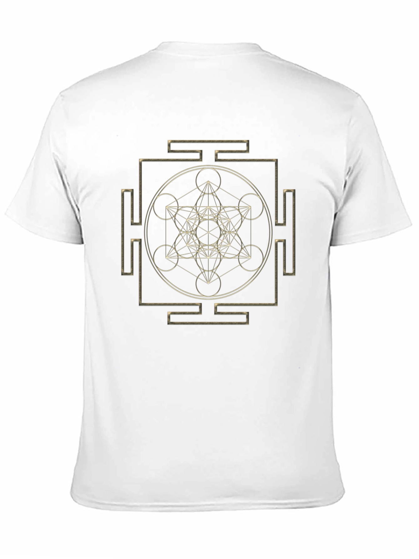 Geometric Pattern T-Shirt - Metatrons Cube Design